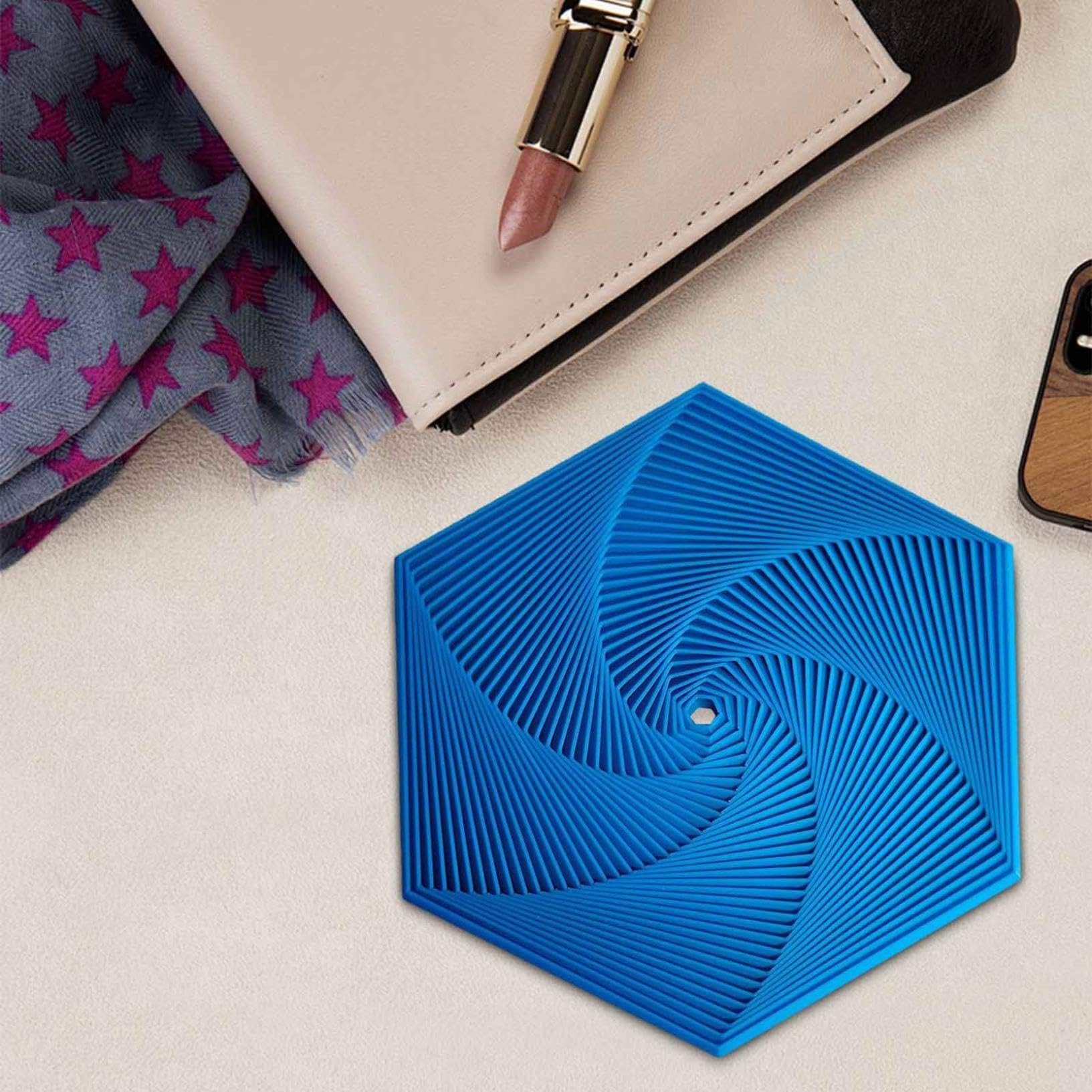 3D Printed Hexagonal Magic Spiral Tower Puzzle Decompression Toy