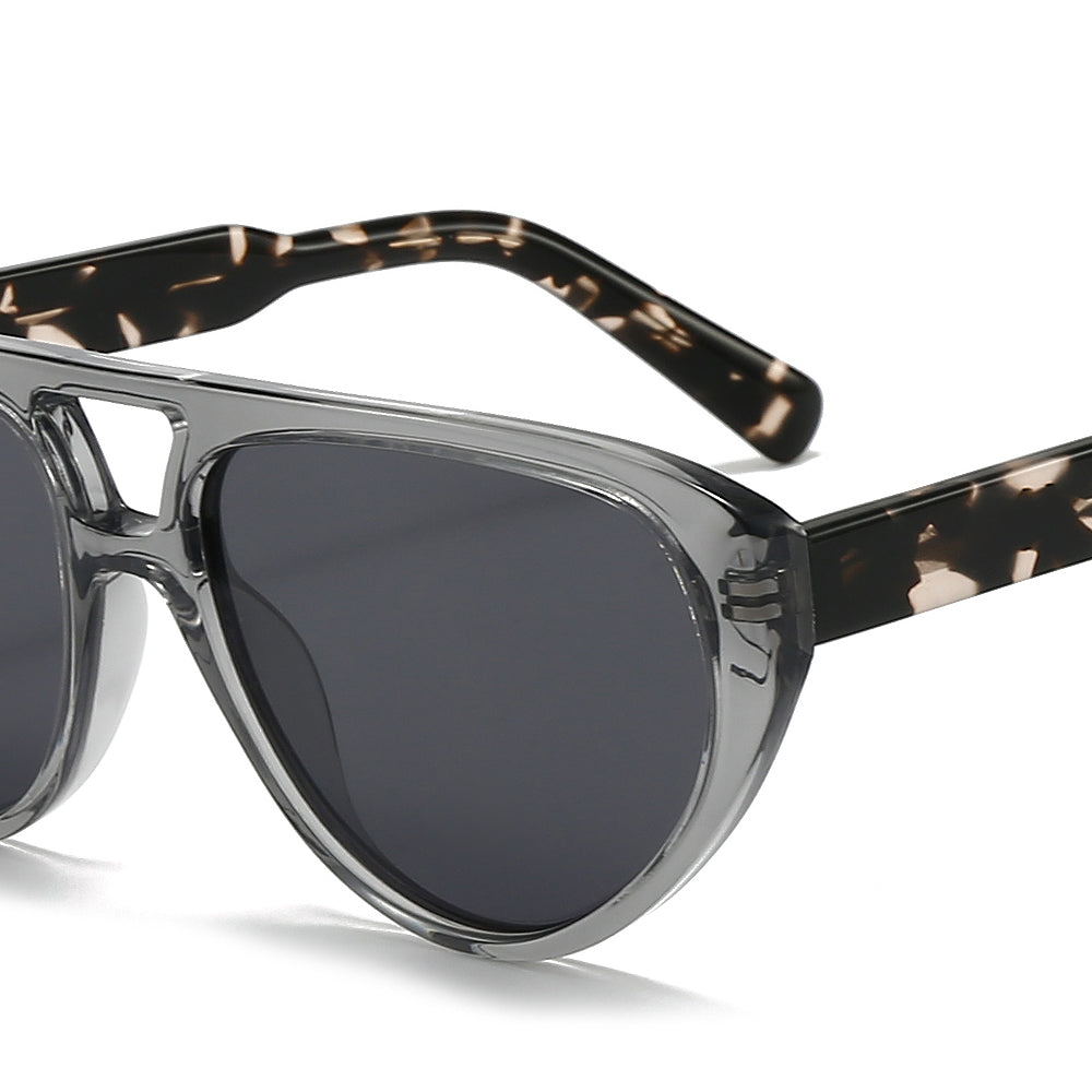 Wooden leg aviator multi-color sunglasses 2058