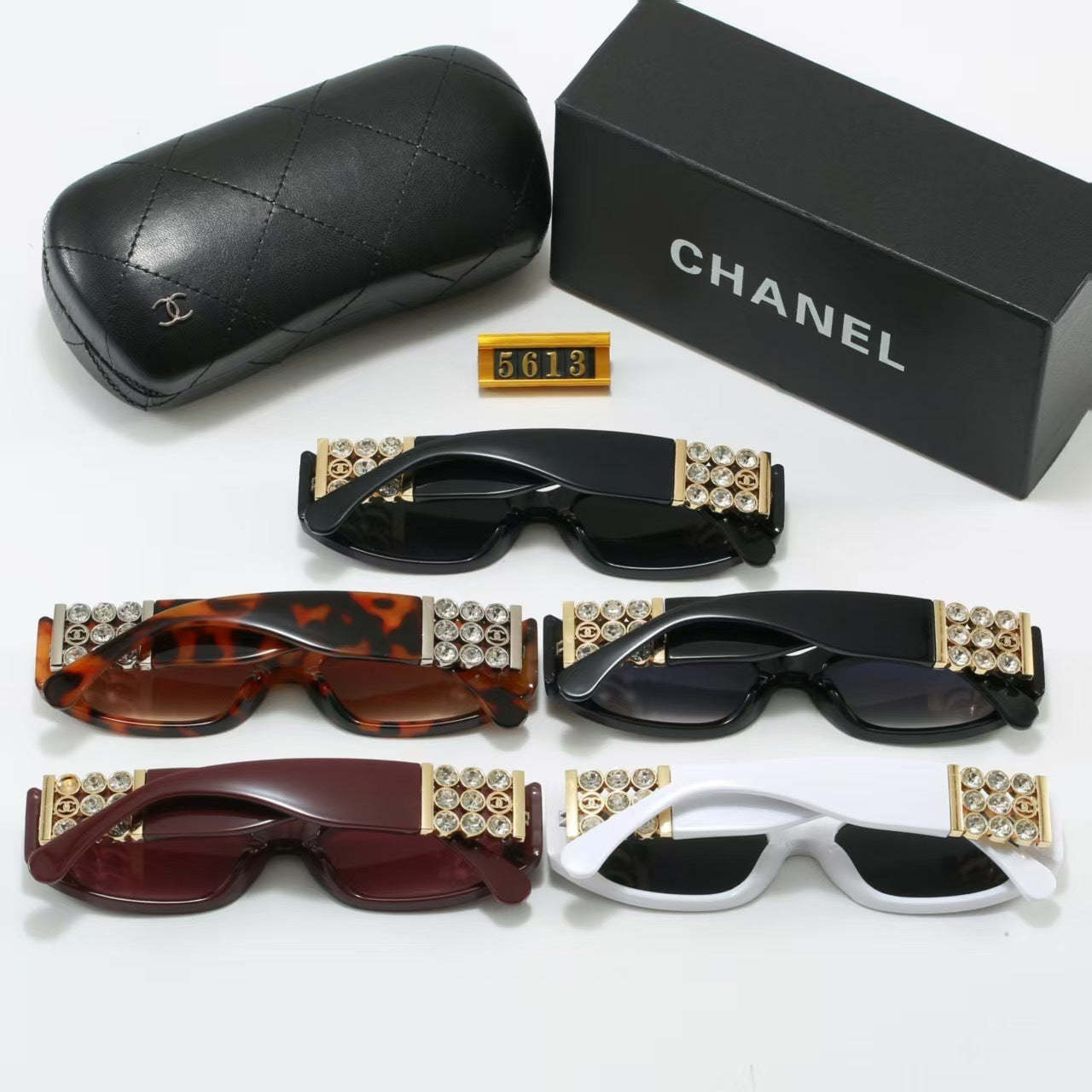 5 Colors diamond Fashion Sunglasses—5613