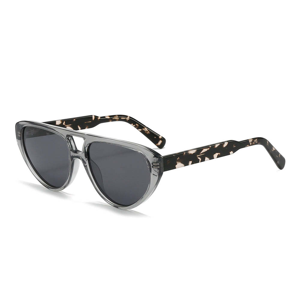 Wooden leg aviator multi-color sunglasses 2058