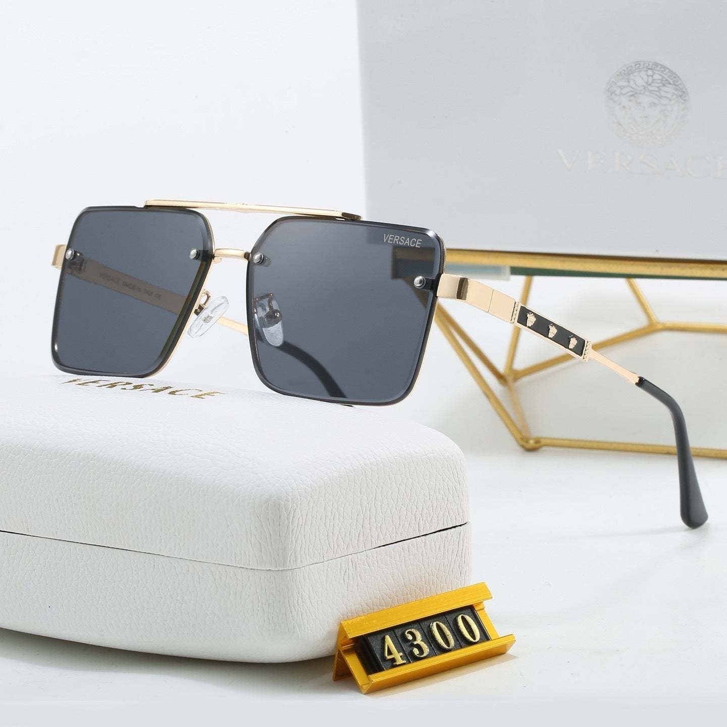 Metal 5 Colors Square Fashion Sunglasses—4300
