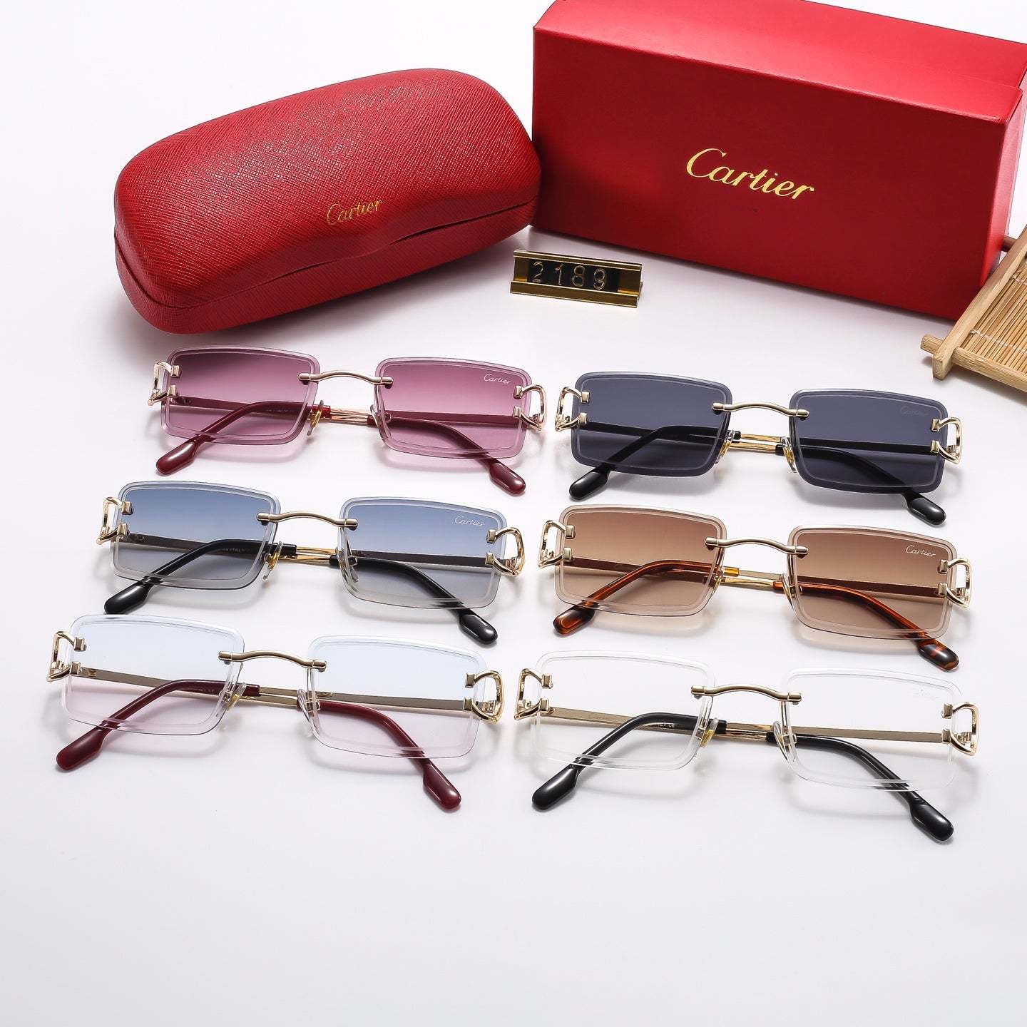 Fashion Square  Frameless Sunglasses 2189