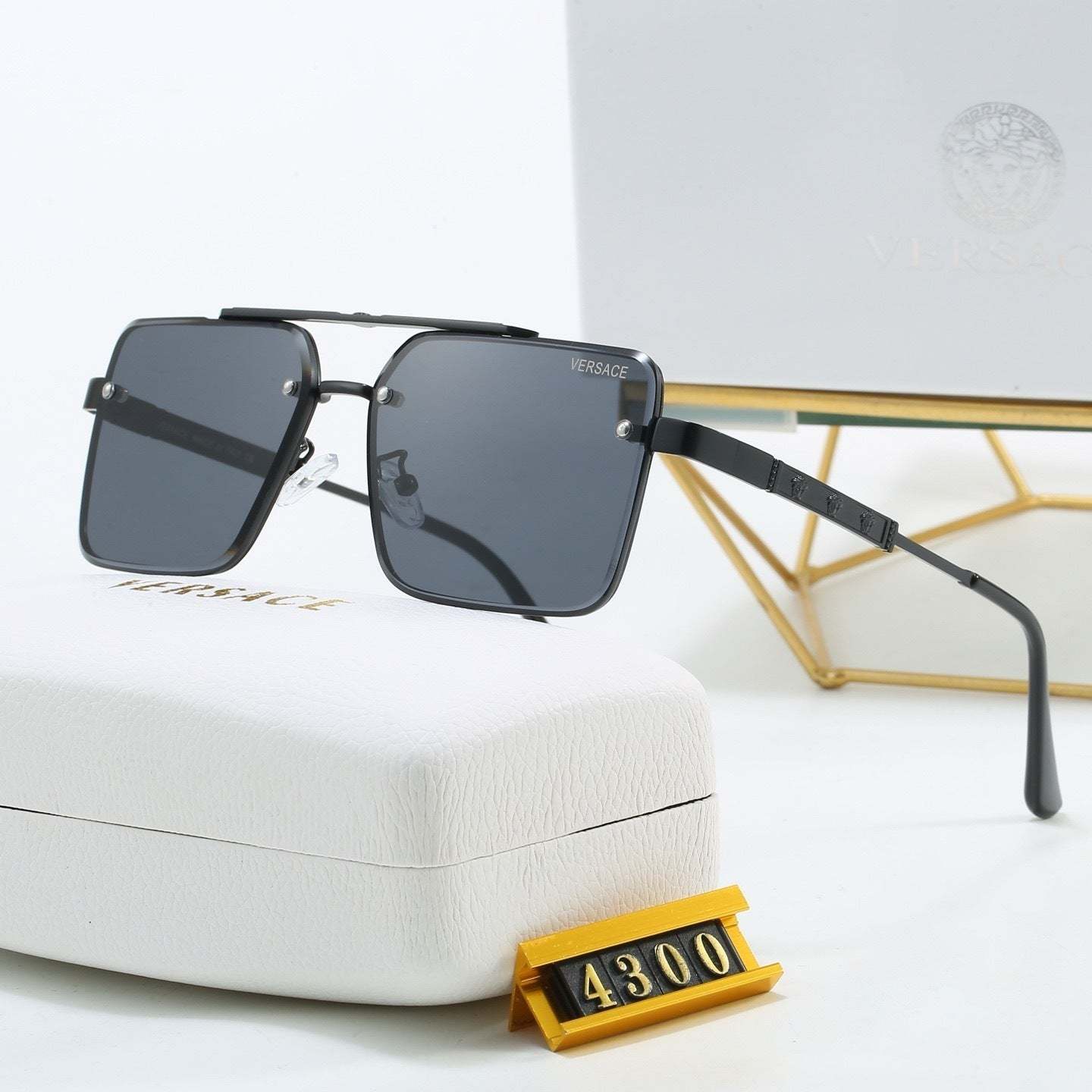 Metal 5 Colors Square Fashion Sunglasses—4300