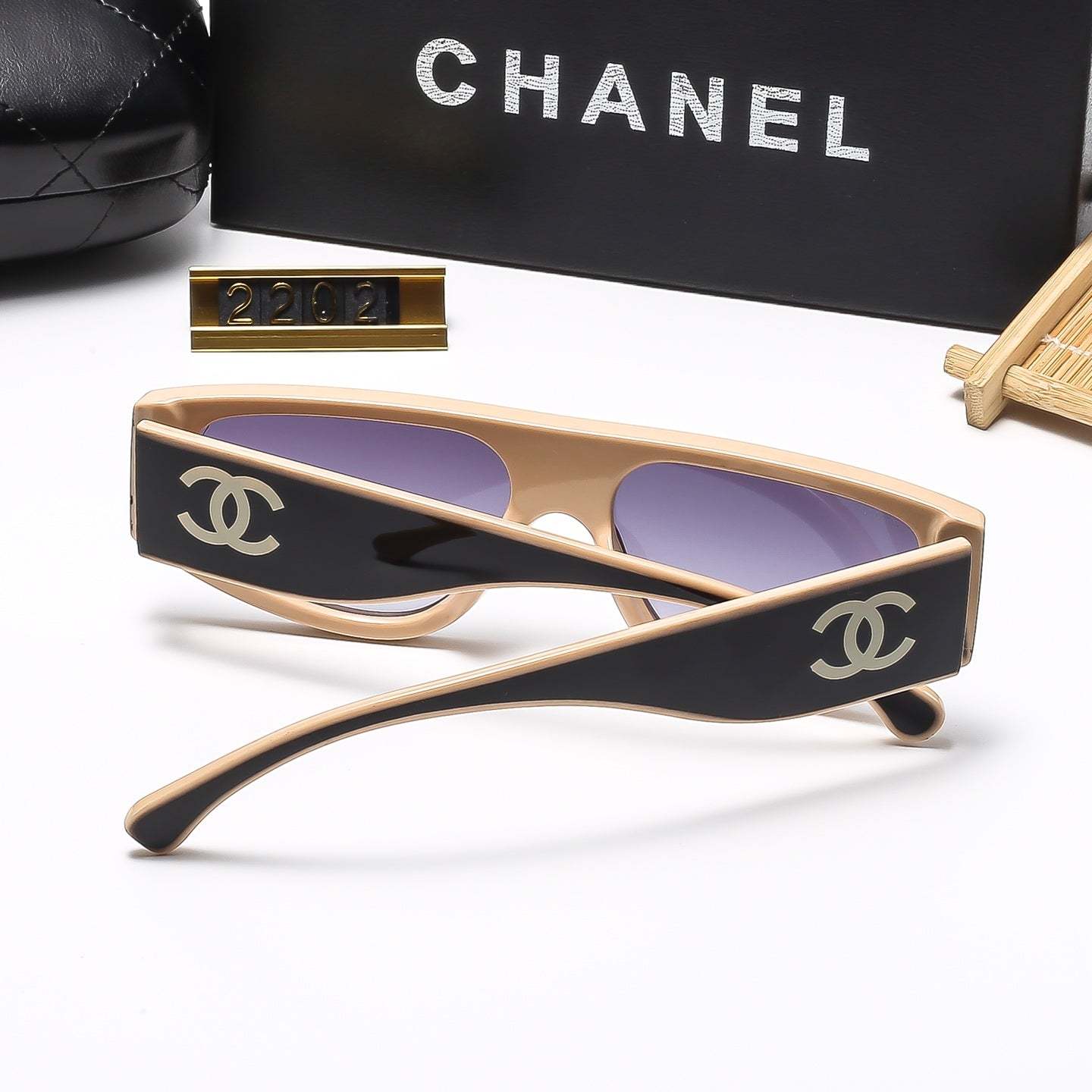 Matching color personality cat-eye sunglasses 2203