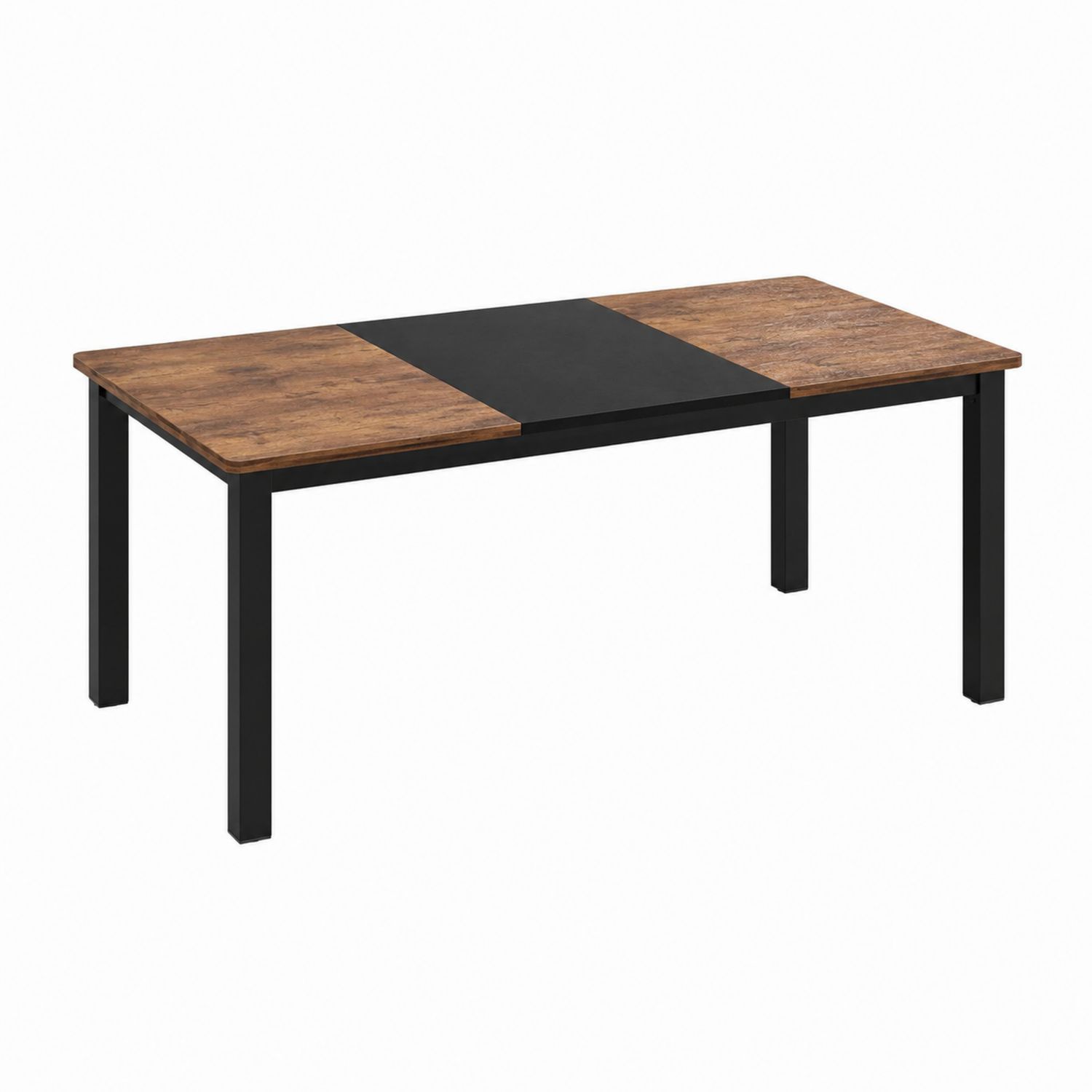 Tavolo da pranzo rettangolare in legno e metallo 160x90x75 cm-Velrivar