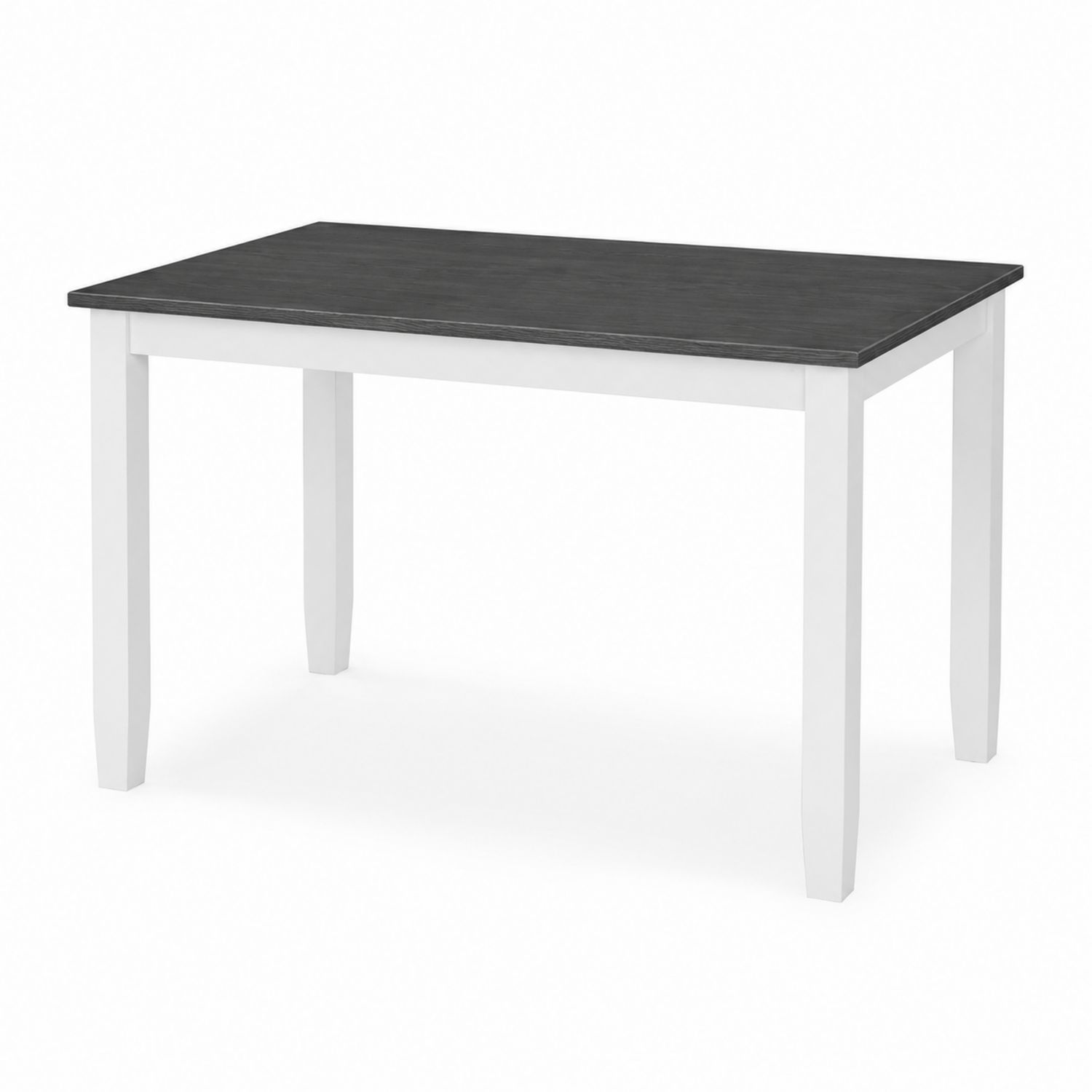 Tavolo da pranzo rettangolare in MDF e legno Bianco/Nero-Velrivar