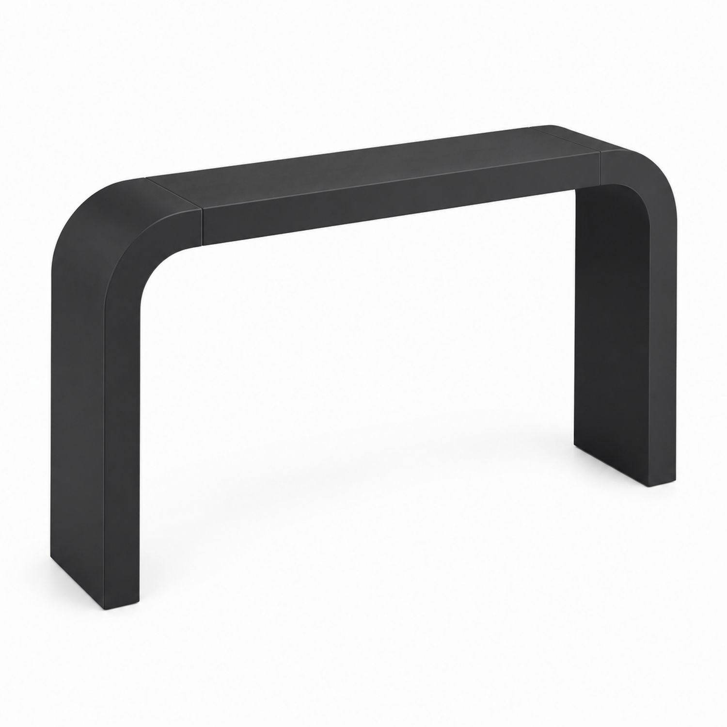 Consolle Tavolo Rettangolare in Metallo Nero 120x40x75 cm-Velrivar