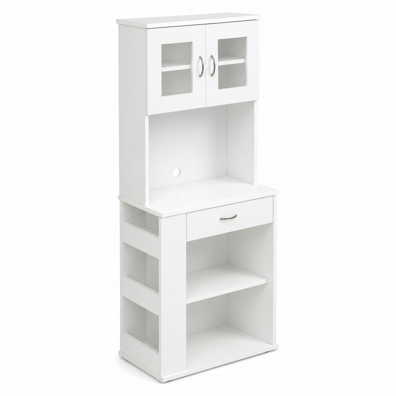 Mobile Bianco in MDF Verniciato con Vetrinette-Velrivar