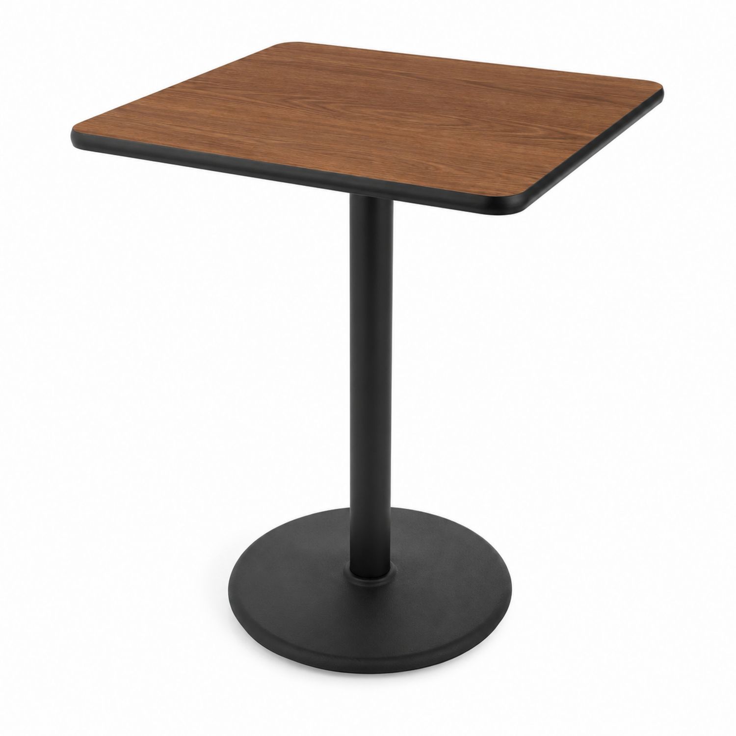 Tavolo quadrato in legno con base in metallo nero 80x80 cm-Velrivar