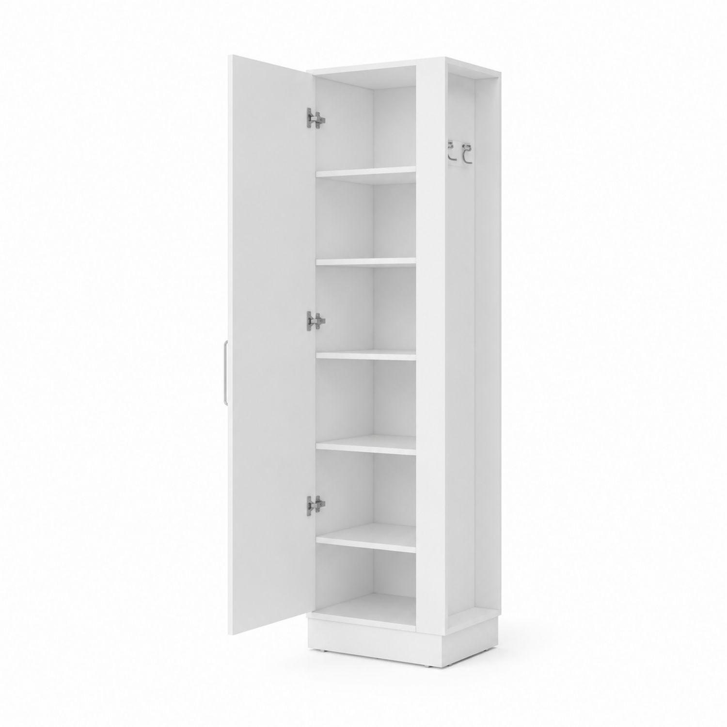 Armadio Alto in Legno con Ripiani Regolabili 180x40x35 cm Bianco-Velrivar
