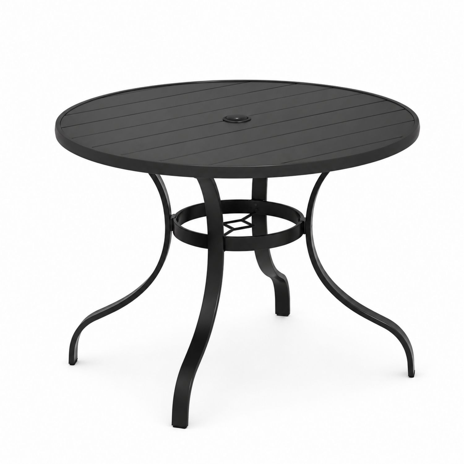 Tavolo rotondo in metallo Nero-Velrivar