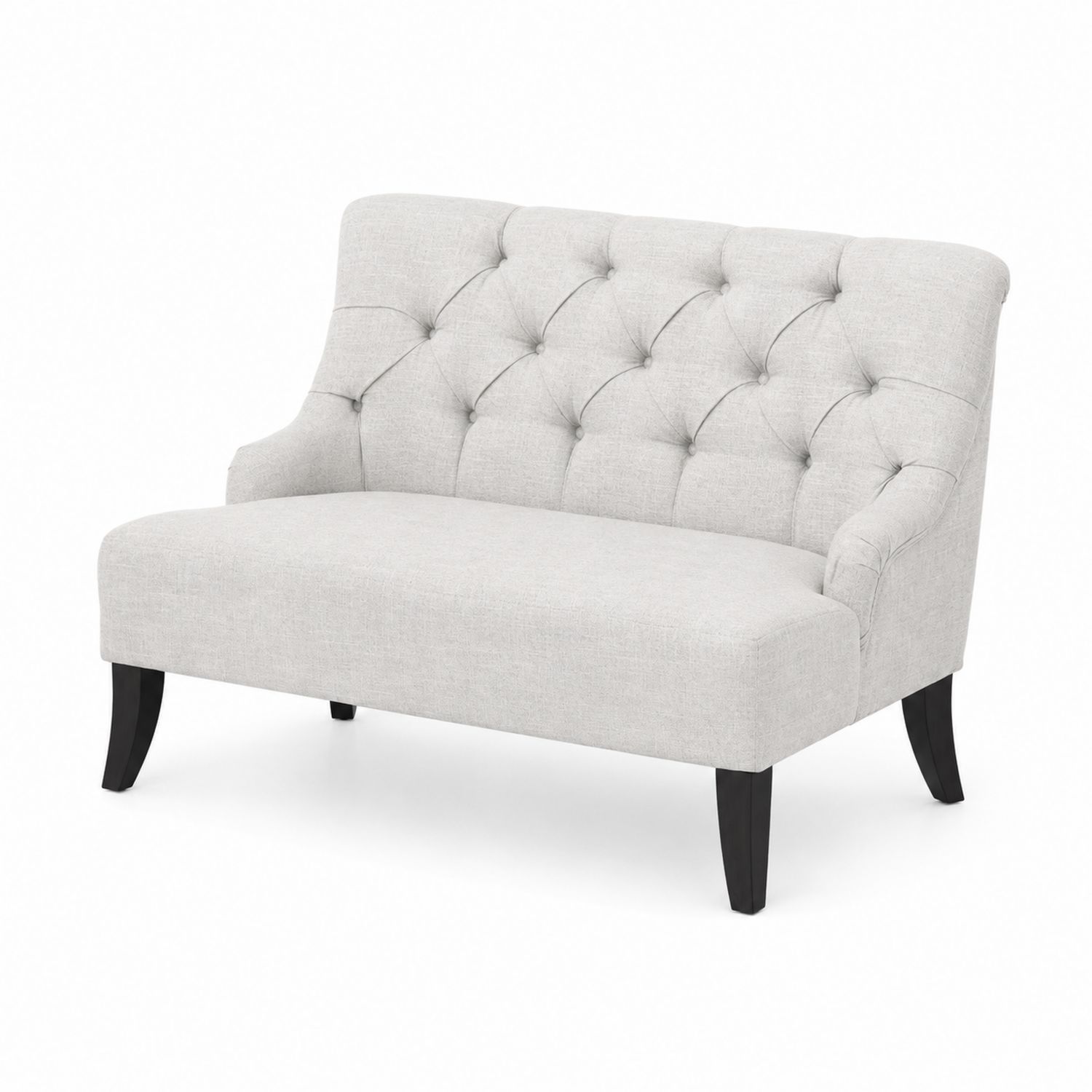 Divano Loveseat in Tessuto Poliestere Grigio Chiaro-Velrivar