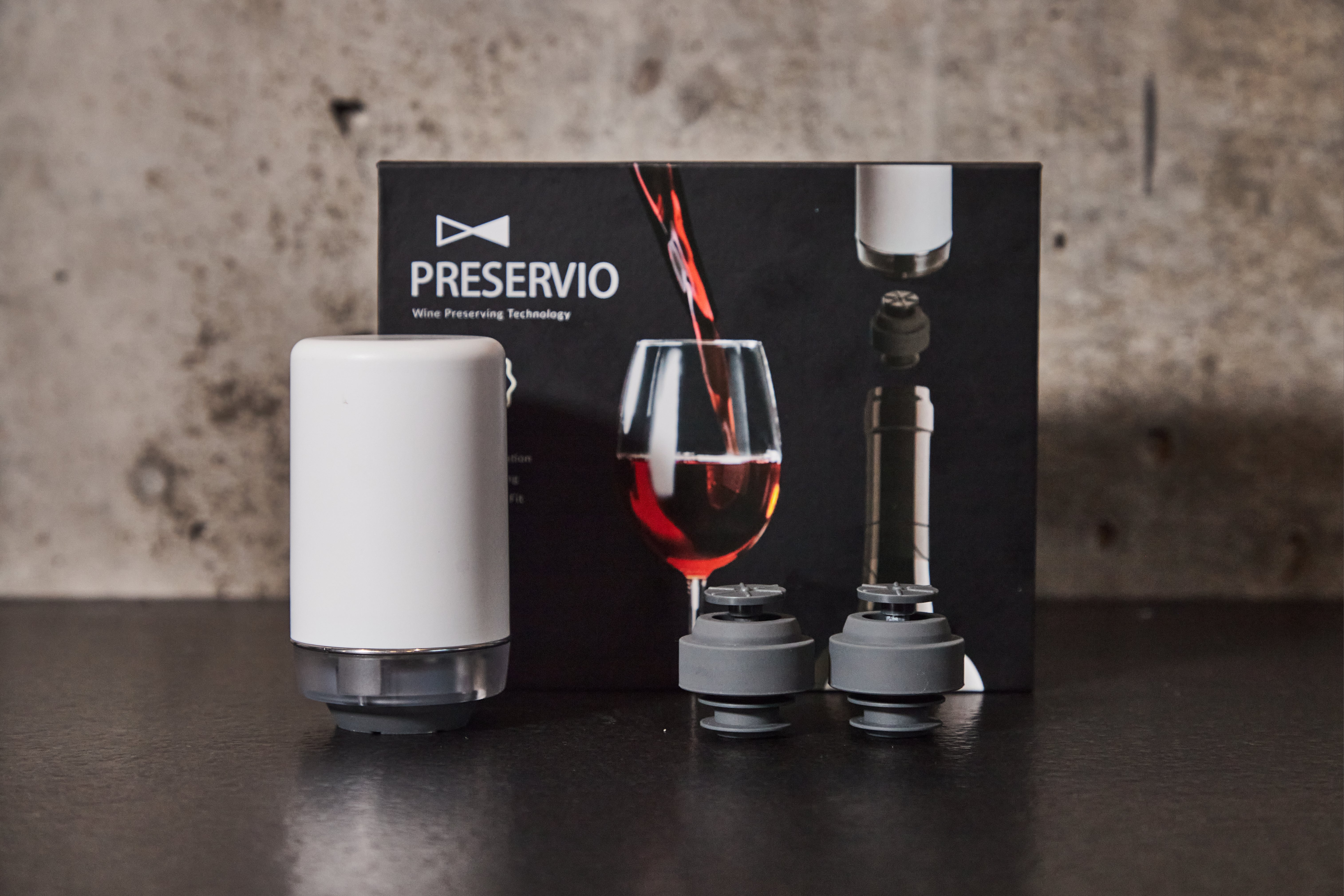 Preservio Automatic Wine Preservation Pump + Bonus 2 Silicone Stoppers