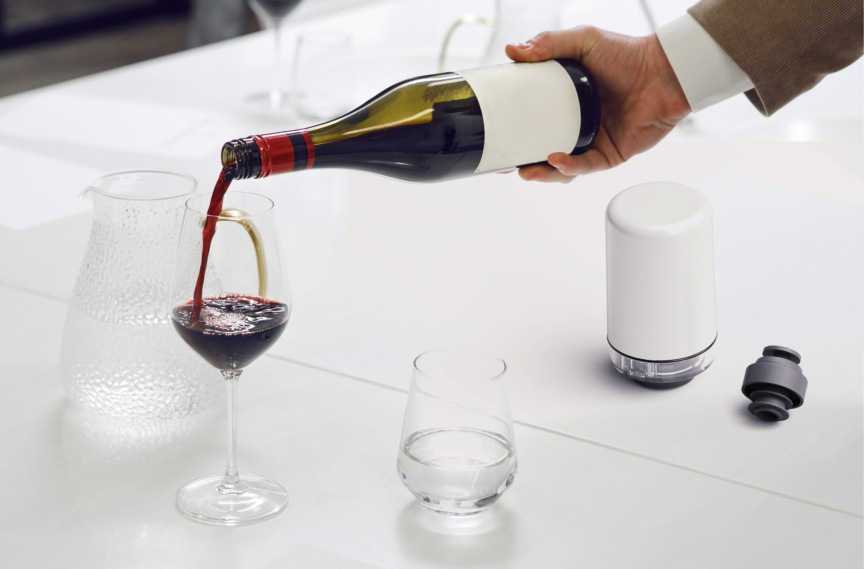 Preservio Automatic Wine Preservation Pump + Bonus 2 Silicone Stoppers