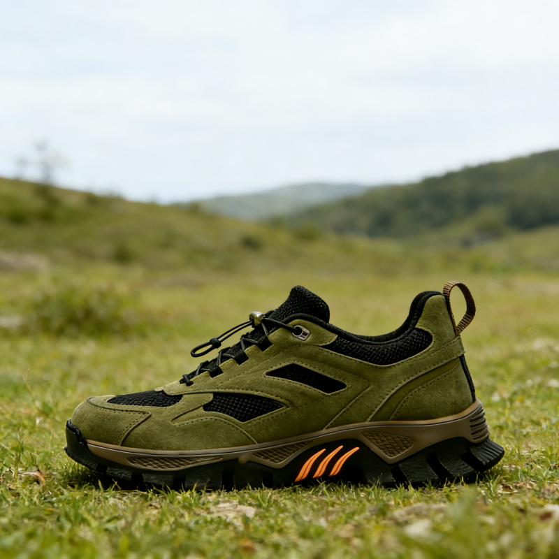 BWAY®Men's Genuine Leather Outdoor Breathable  Walking Shoes