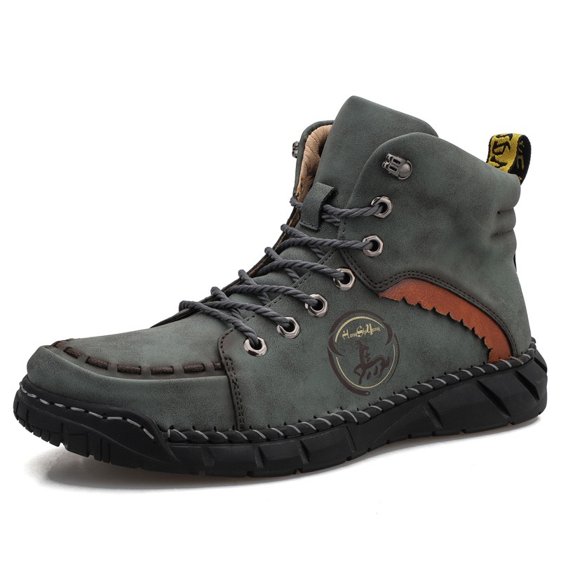 BWAY®Men's Genuine Leather Orthopedic Walking Boots