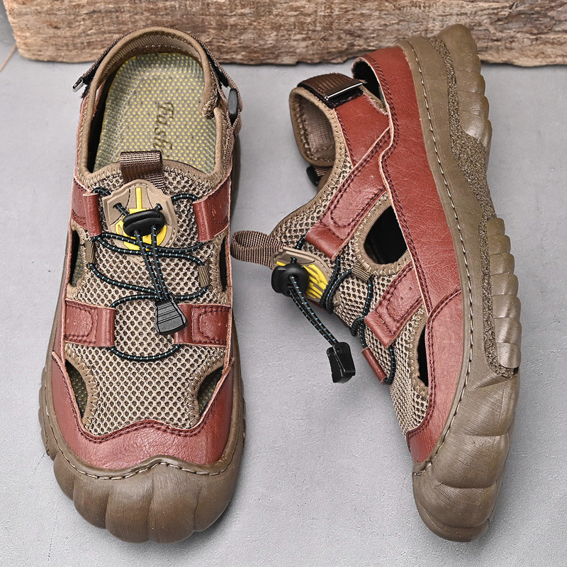 BWAY® Breathable Men's Anti-collision Sandals - Stylish Hollow-out Design