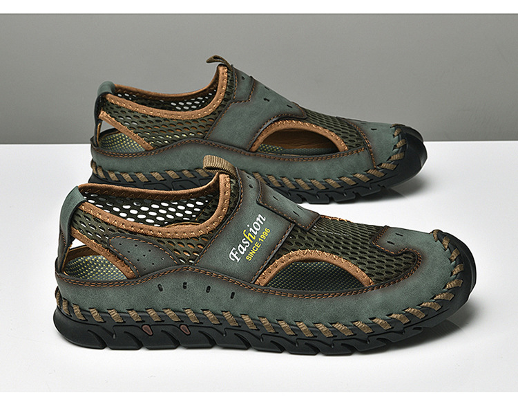 BWAY® Men's handmade genuine leather ultra-light slip-on shoes