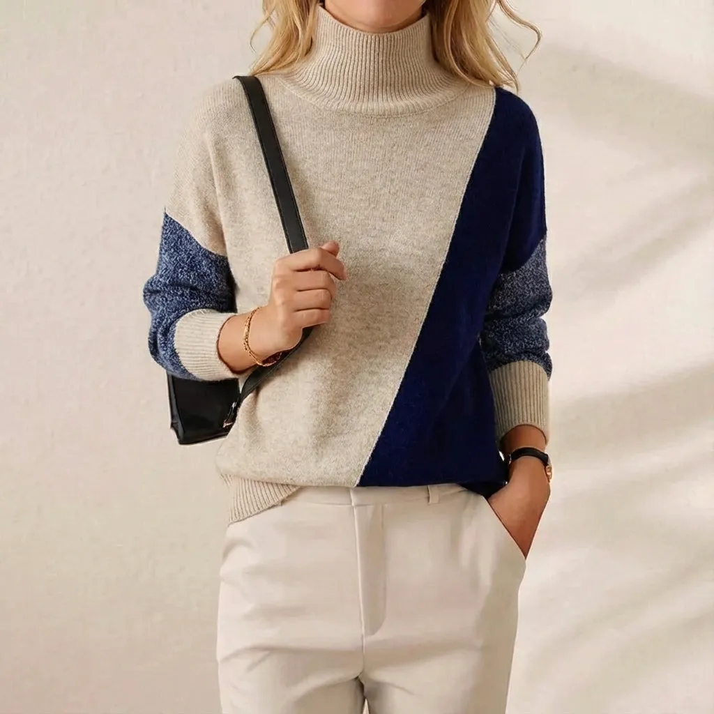 🔥Final Clearance Sale🔥Cashmere-Soft Cotton Mock Neck Sweater