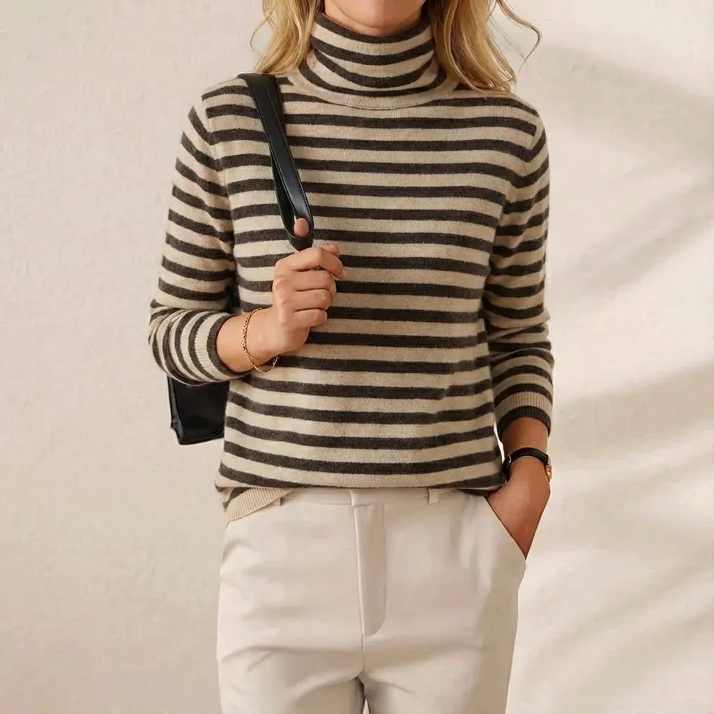 🔥Final Clearance Sale🔥Cashmere-Soft Cotton Mock Neck Sweater