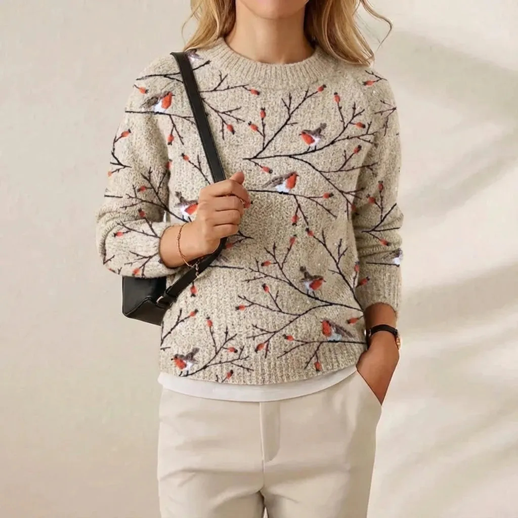 🔥Final Clearance Sale🔥Cashmere-Soft Cotton Animal Print Sweater