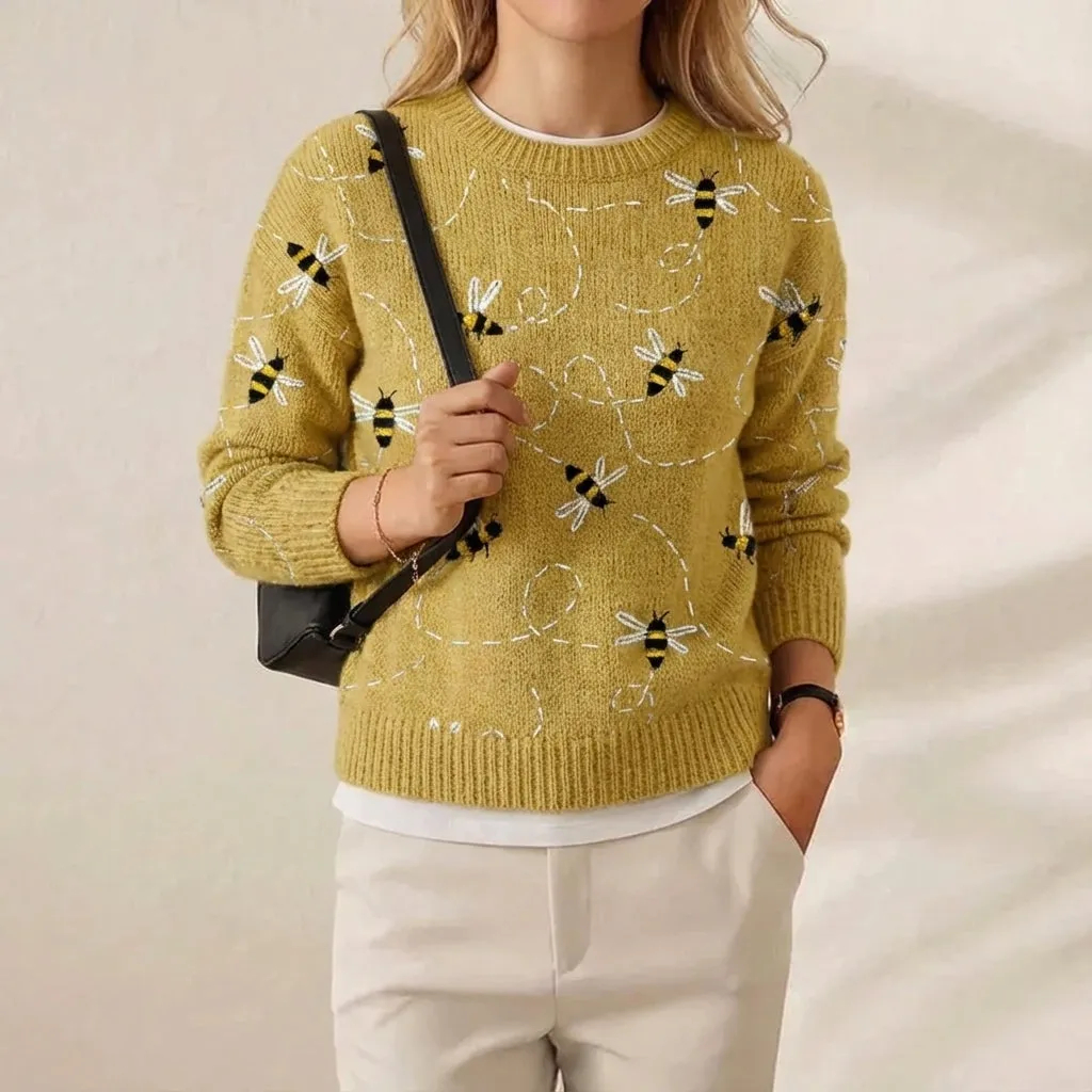 🔥Final Clearance Sale🔥Cashmere-Soft Cotton Animal Print Sweater