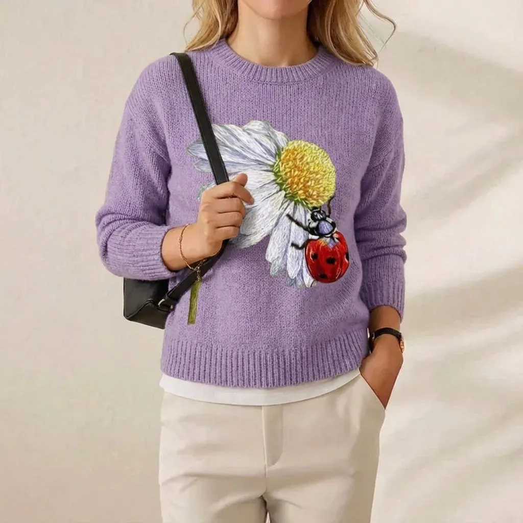 🔥Final Clearance Sale🔥Cashmere-Soft Cotton Animal Print Sweater