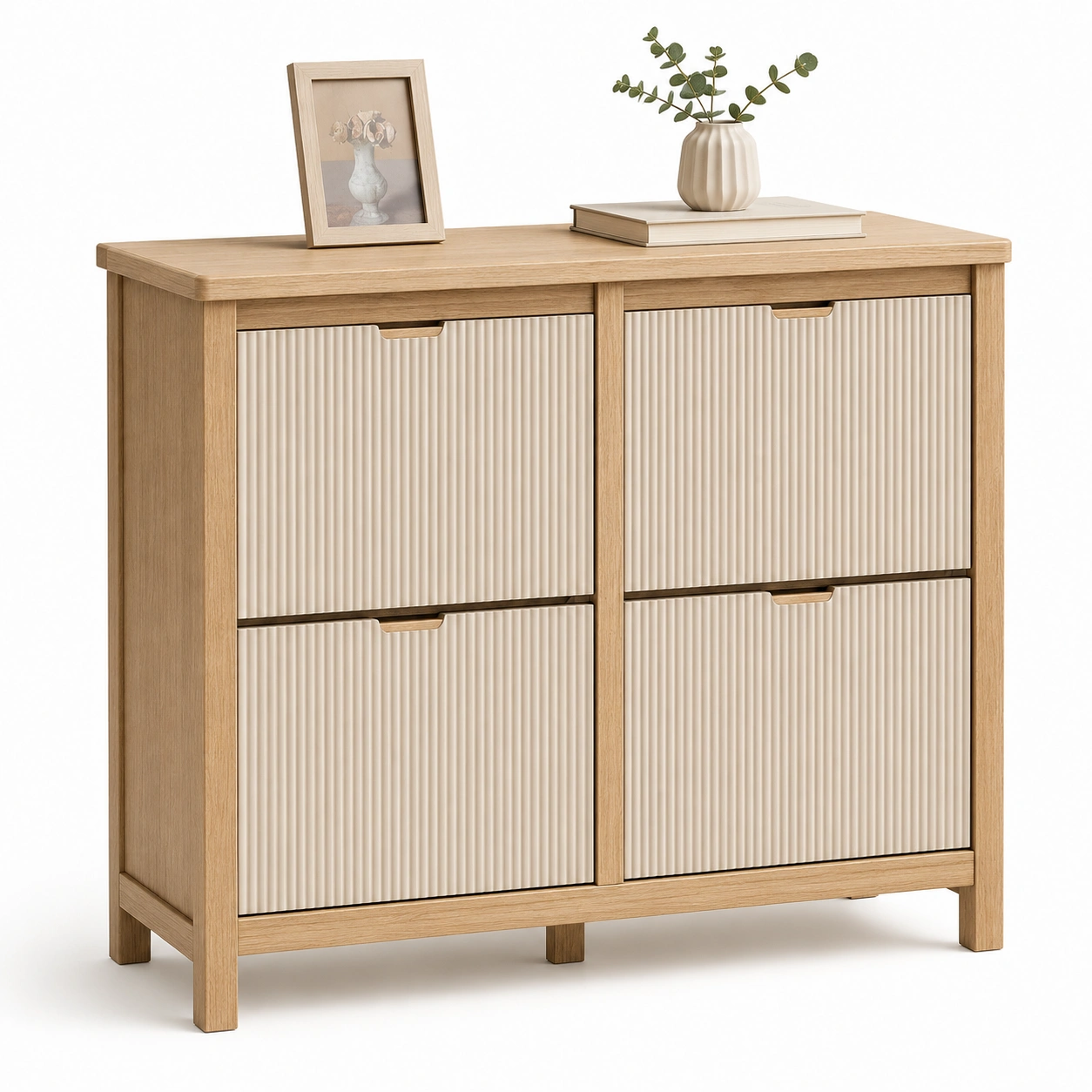 Armario de almacenamiento con 4 puertas-ValdoraLiving