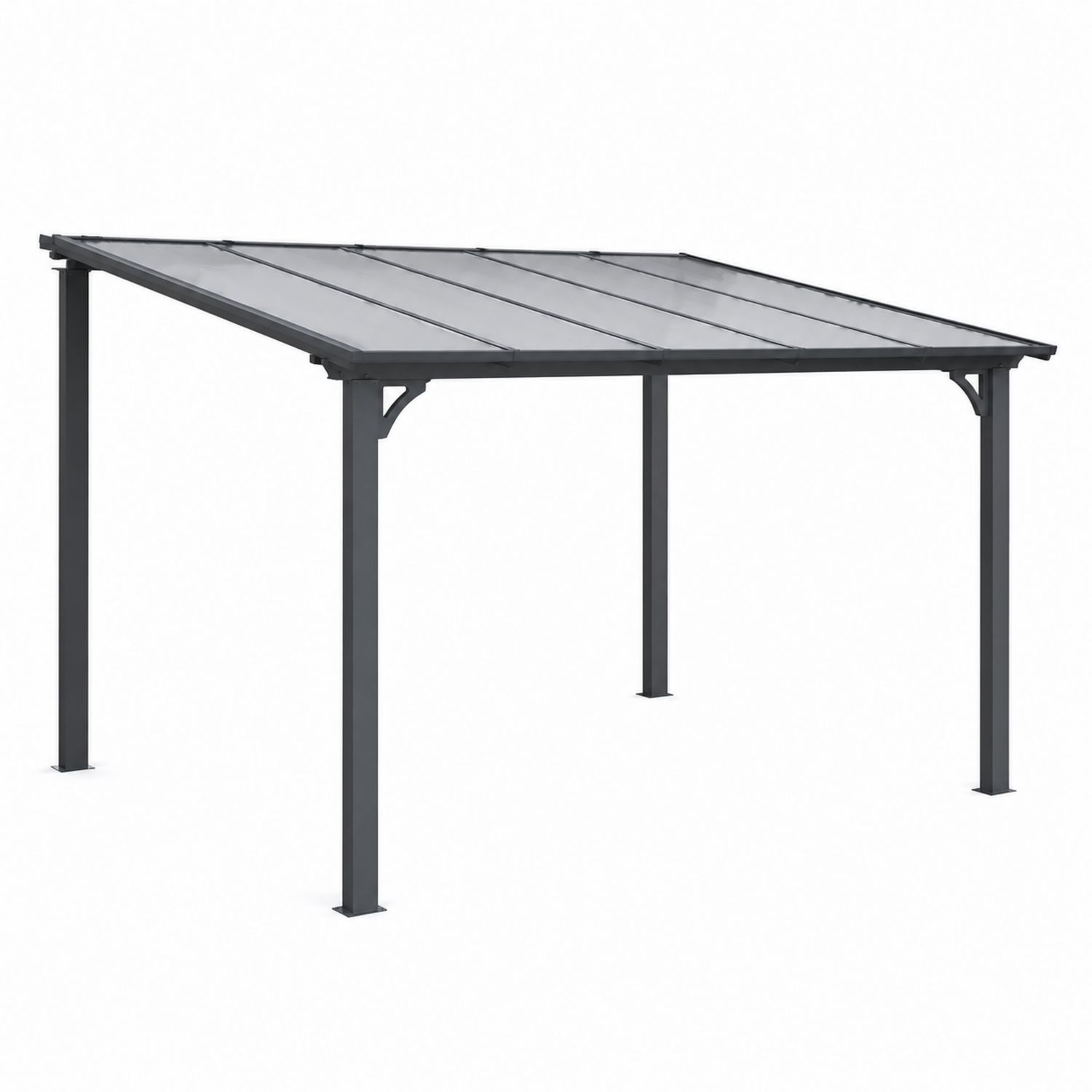 Gazebo da Esterno in Alluminio e Policarbonato Antracite 300x400 cm