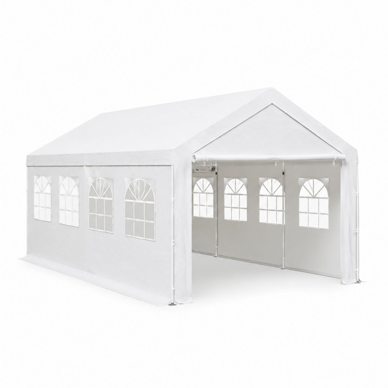 Gazebo per Esterno 6x3m in Polietilene Bianco