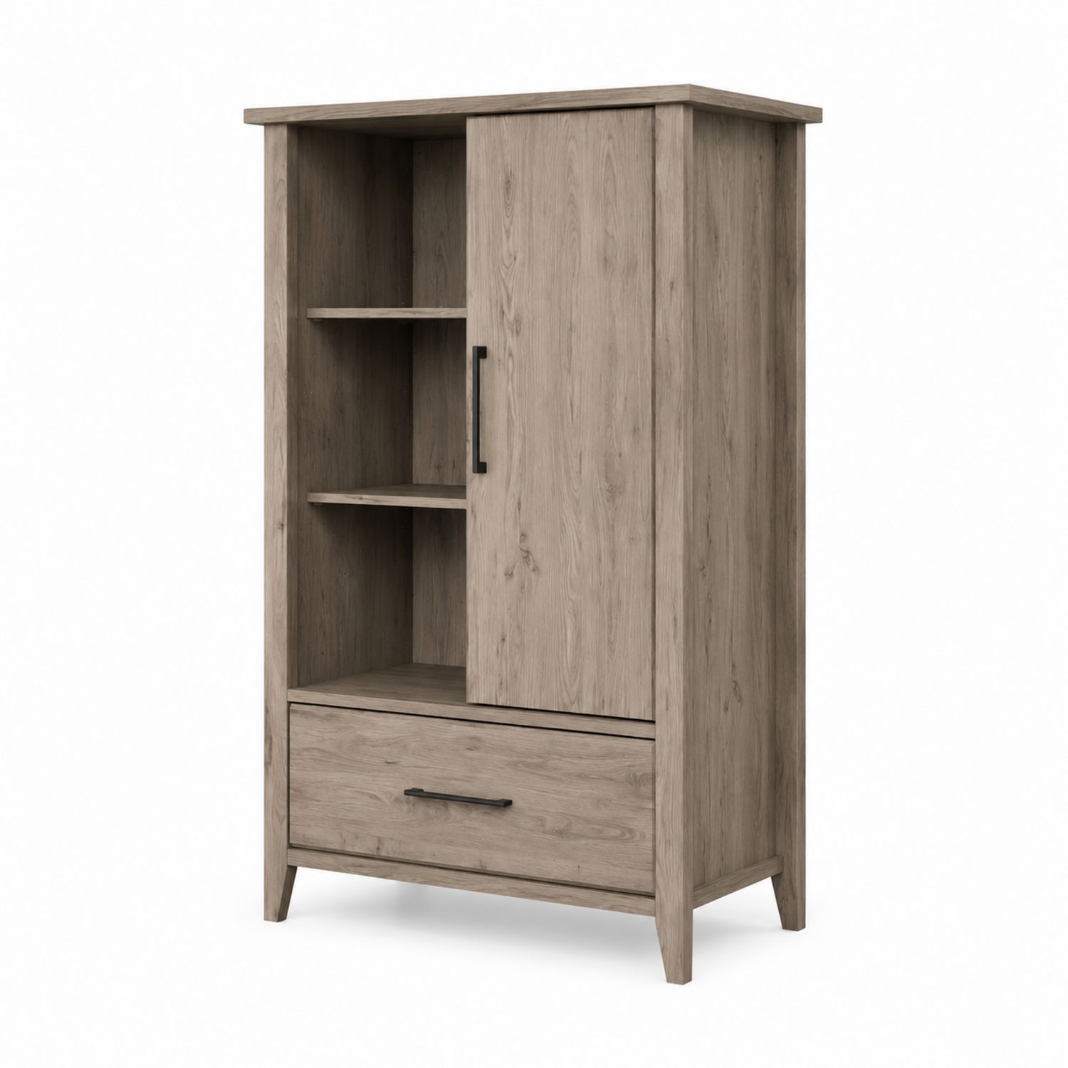 Armadio in Legno con Scaffali e Cassetto 180x90x45 cm