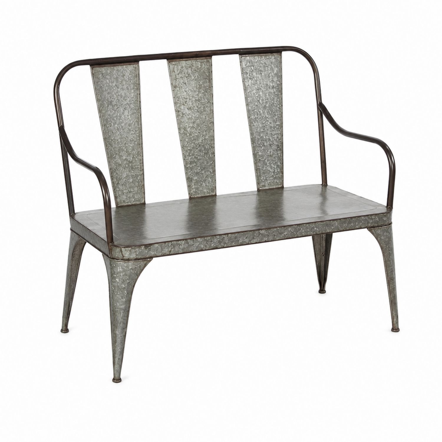 Panchina in Acciaio Zincato Grigio 120 cm