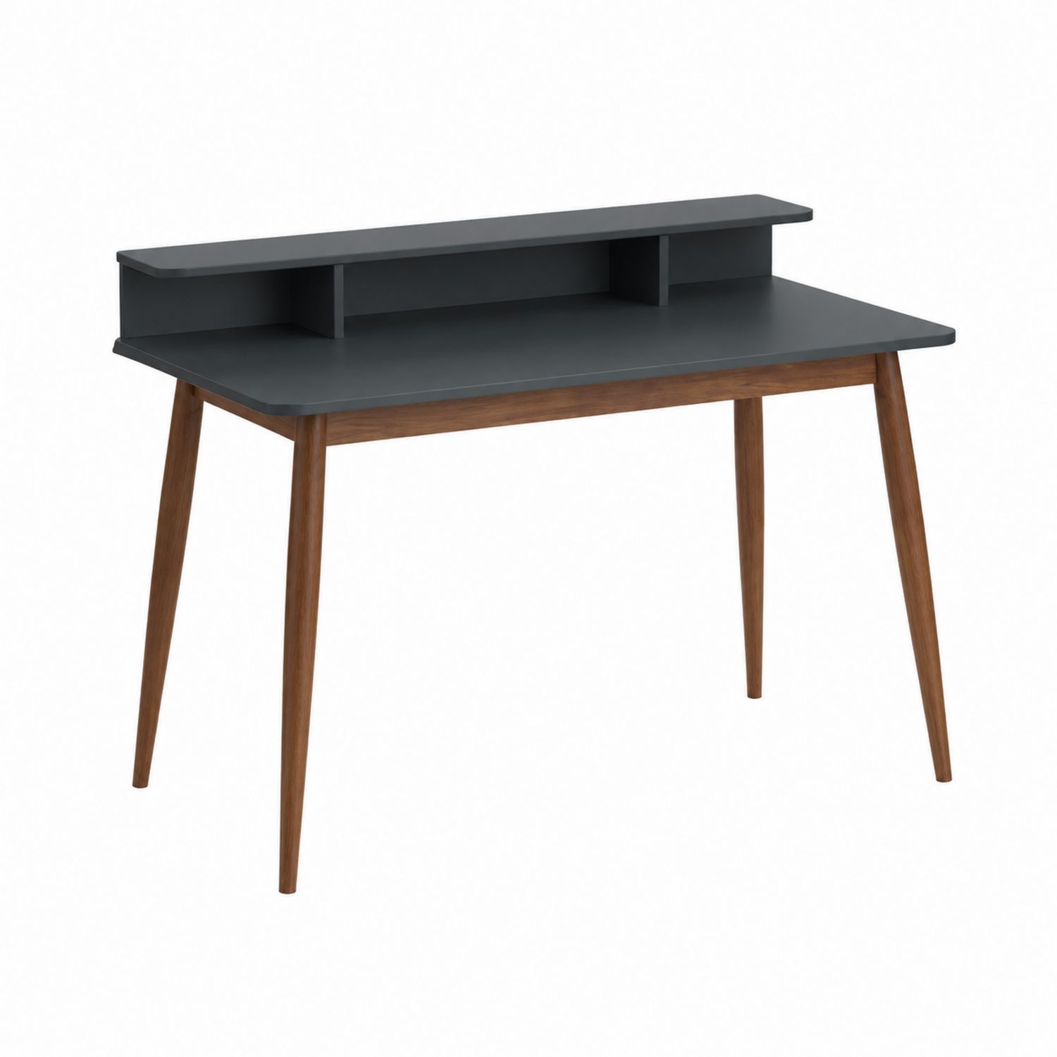 Scrivania Rettangolare in MDF e Legno Nero