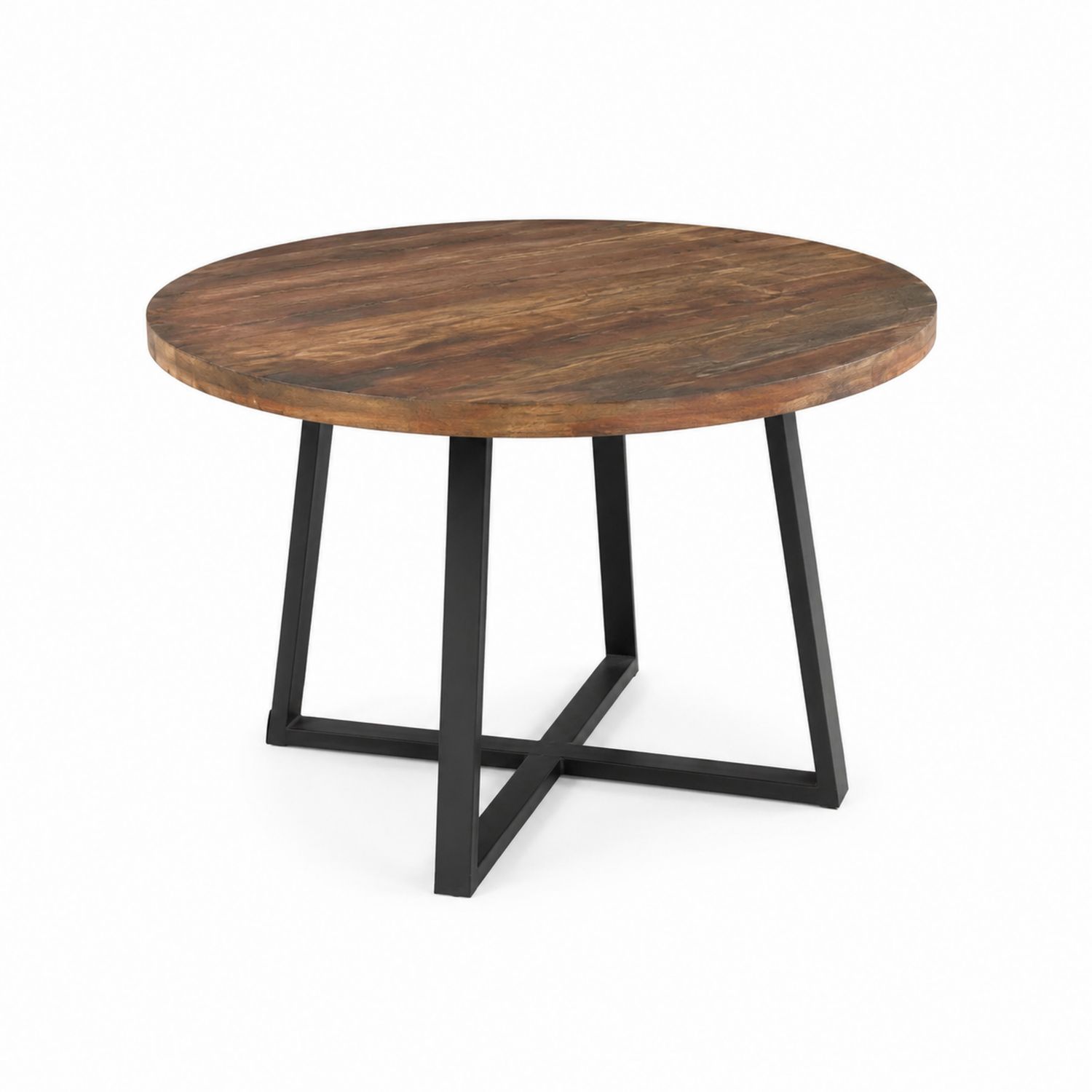 Tavolo da pranzo rotondo in legno e metallo diametro 120 cm