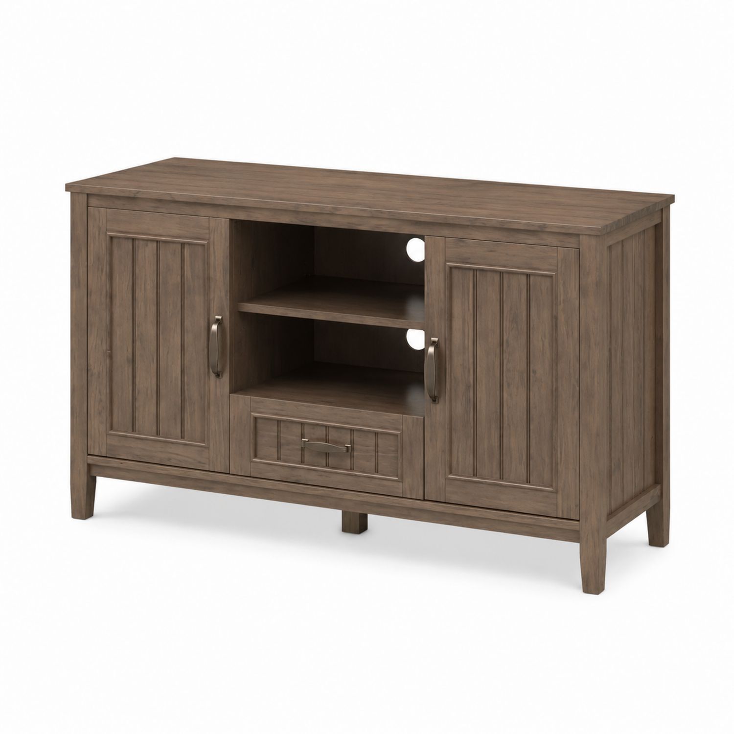 Mobile TV in Legno MDF Marrone con Ante e Ripiani