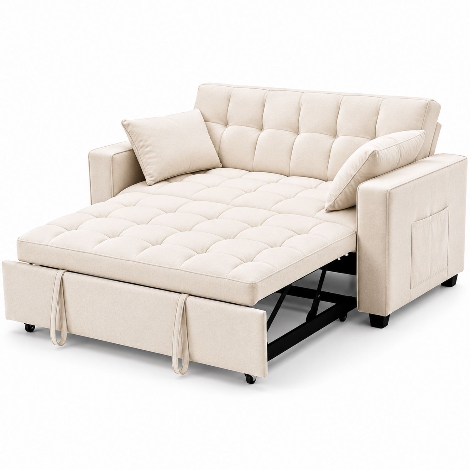 Divano Letto in Tessuto Beige