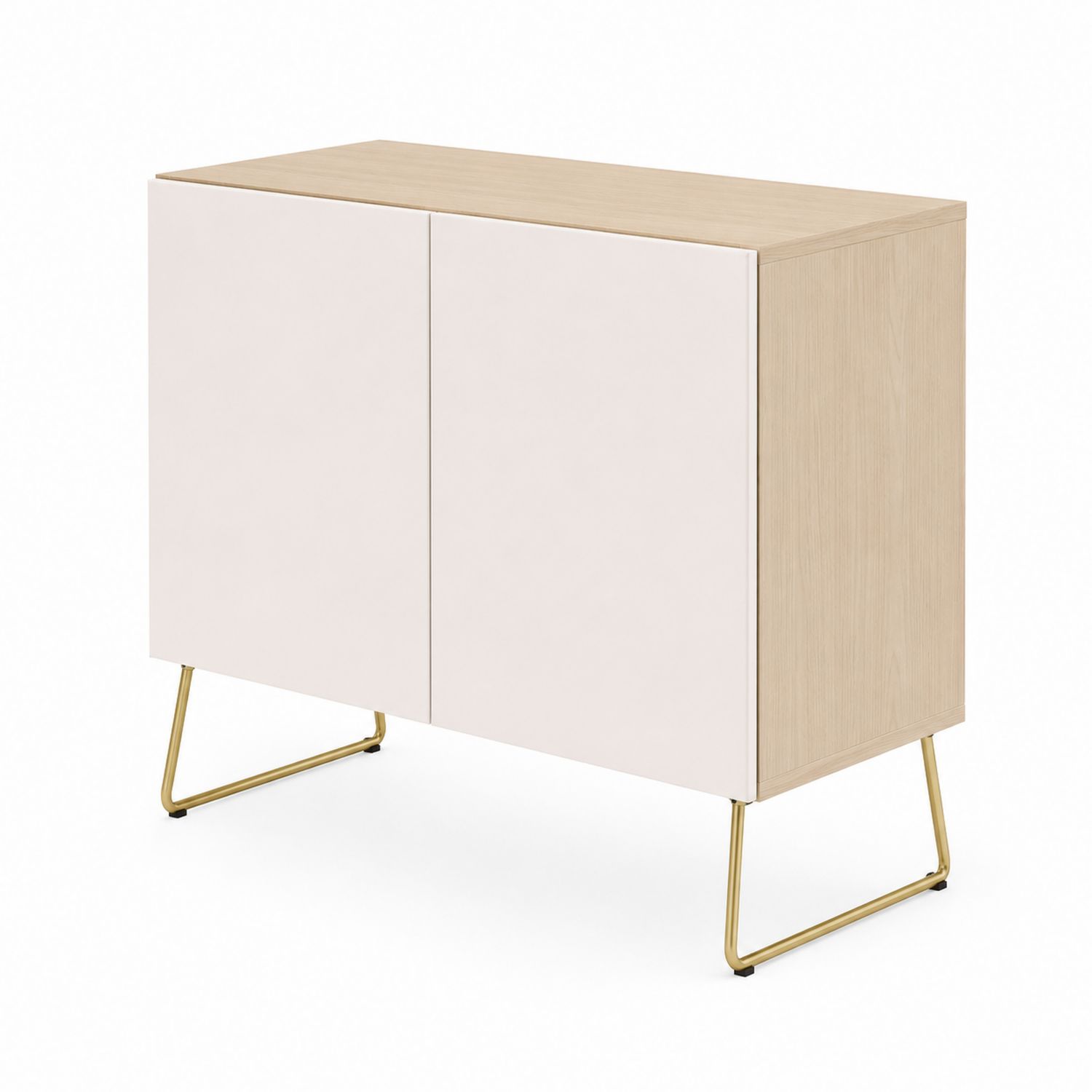 Credenza in MDF con Gambe in Metallo Dorato