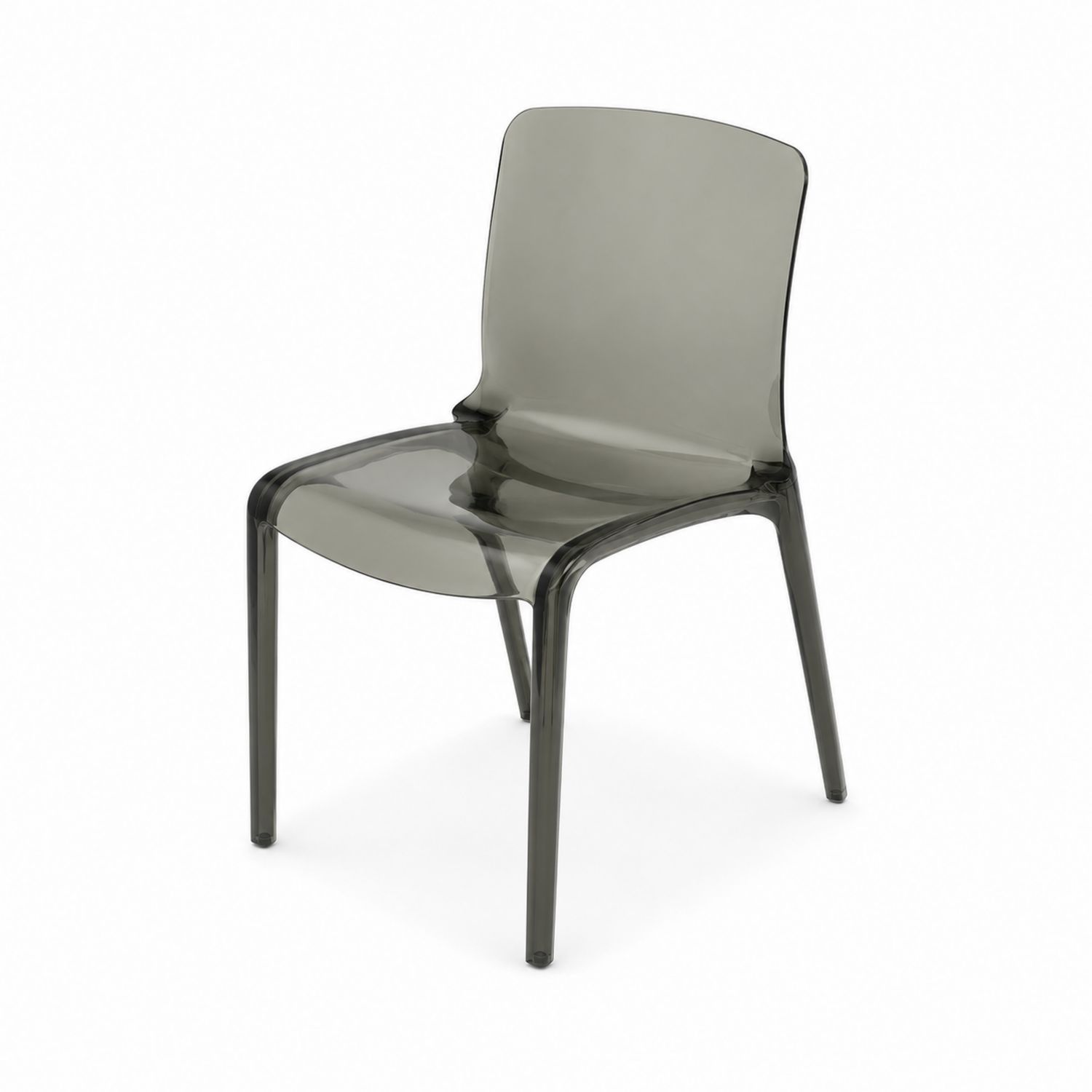 Sedia in Policarbonato Trasparente Fumo 49x45x87 cm