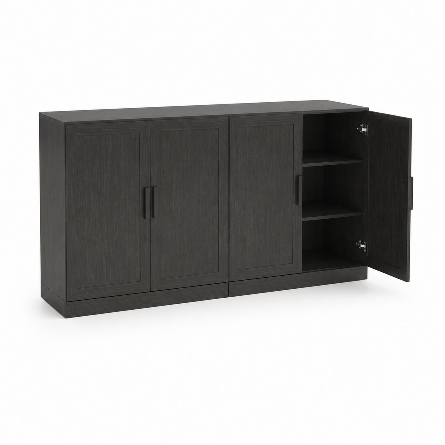Armadio Contenitore in Legno MDF Nero