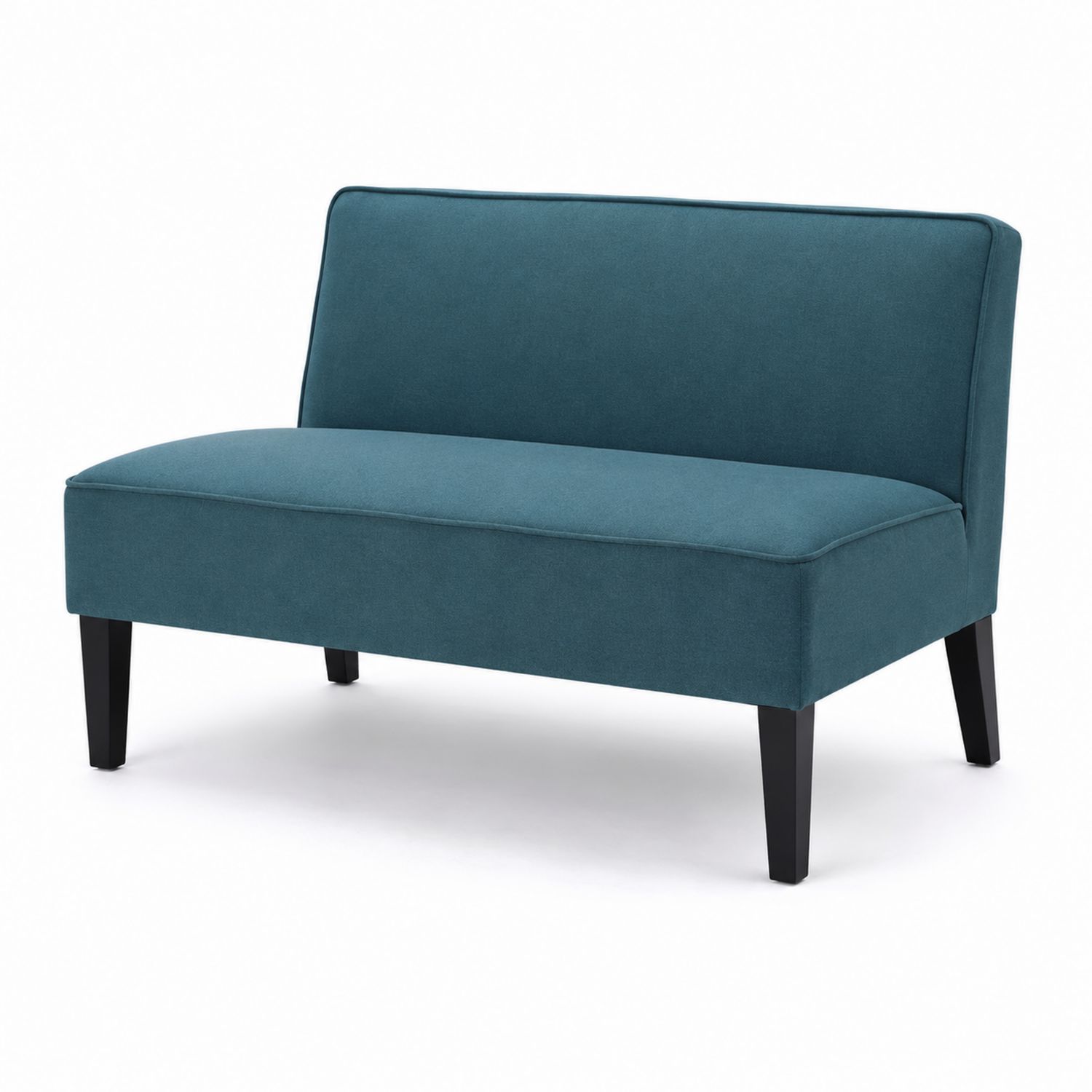Divano Loveseat 2 posti in tessuto blu 120x65x75 cm