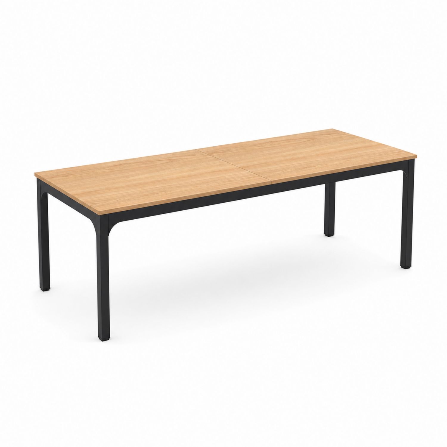 Tavolo da pranzo rettangolare in legno e metallo 180x90 cm