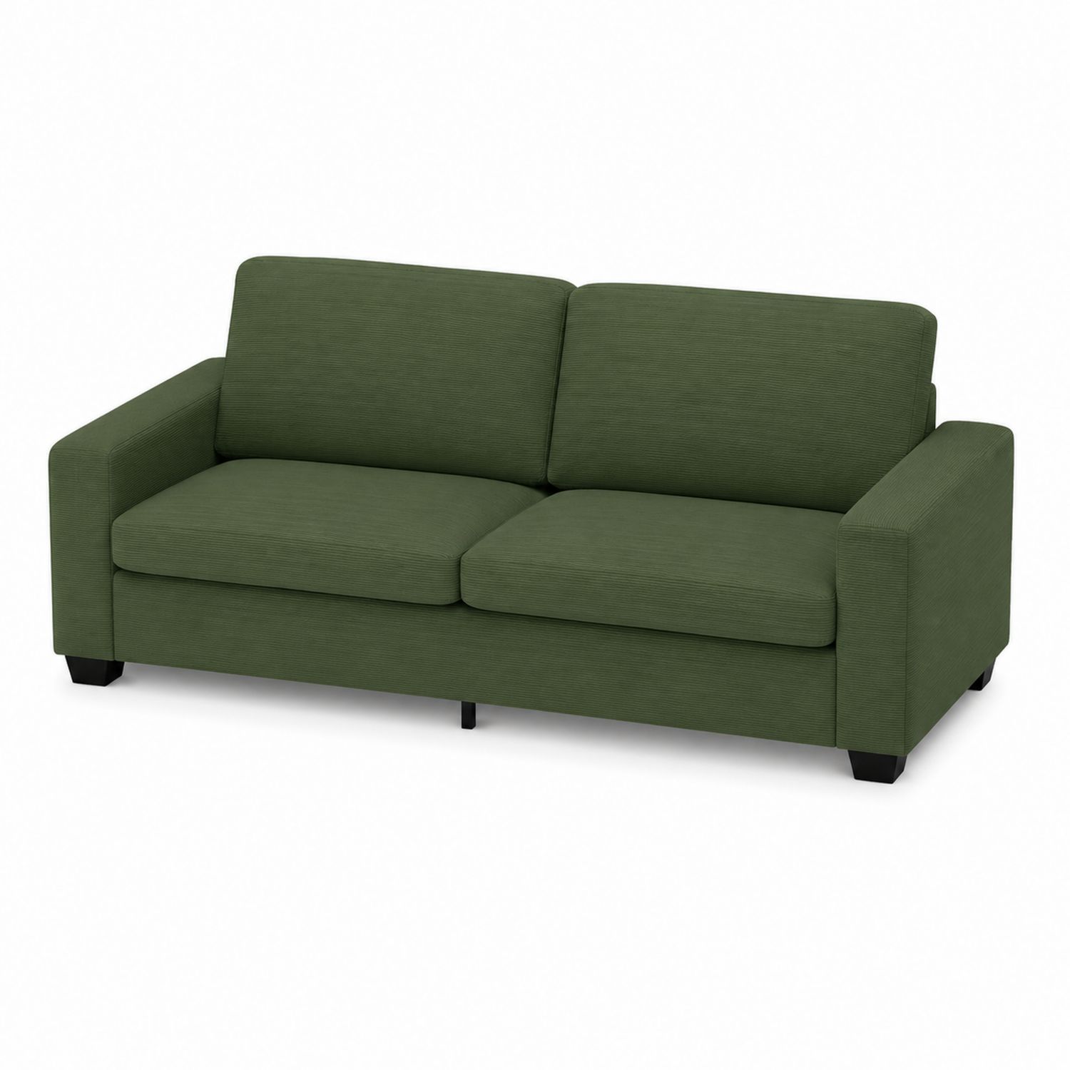 Divano in tessuto verde, 200 cm