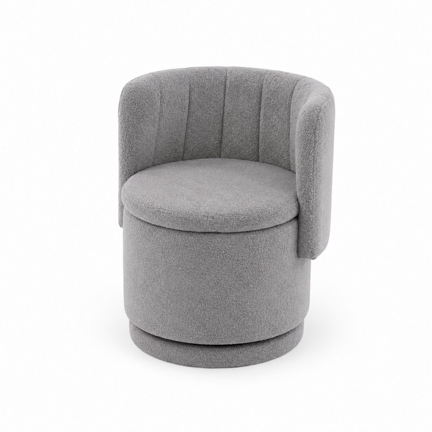 Sedia Girevole in Tessuto Grigio