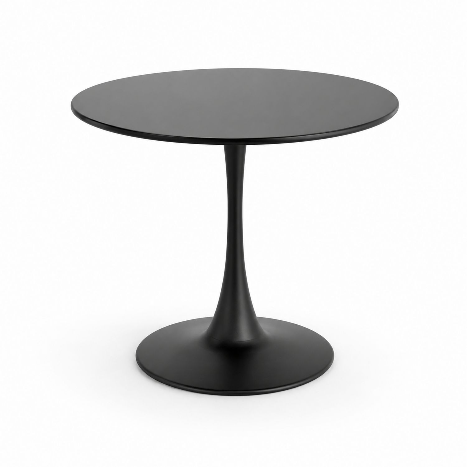 Tavolo da pranzo rotondo in metallo verniciato nero Ø90 cm