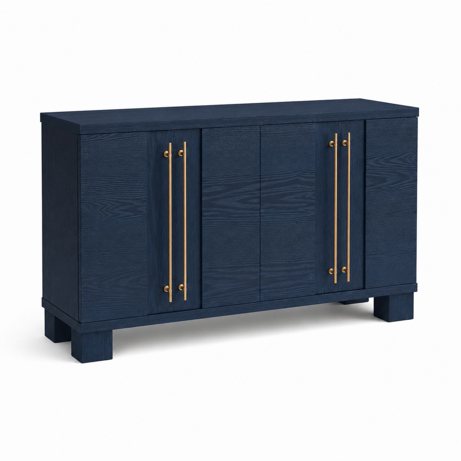 Credenza in legno con maniglie metalliche