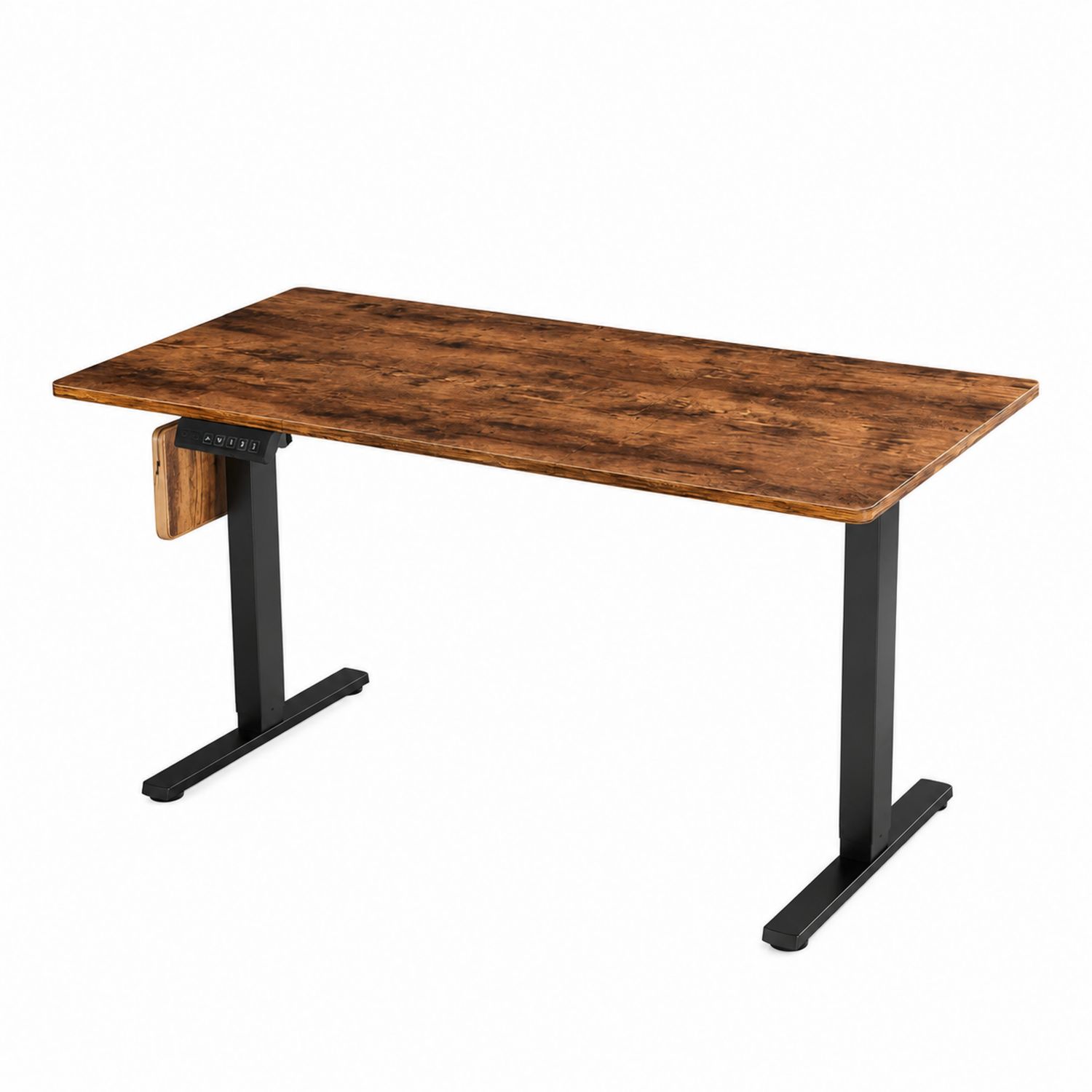 Escritorio ajustable de madera y metal negro 160 cm
