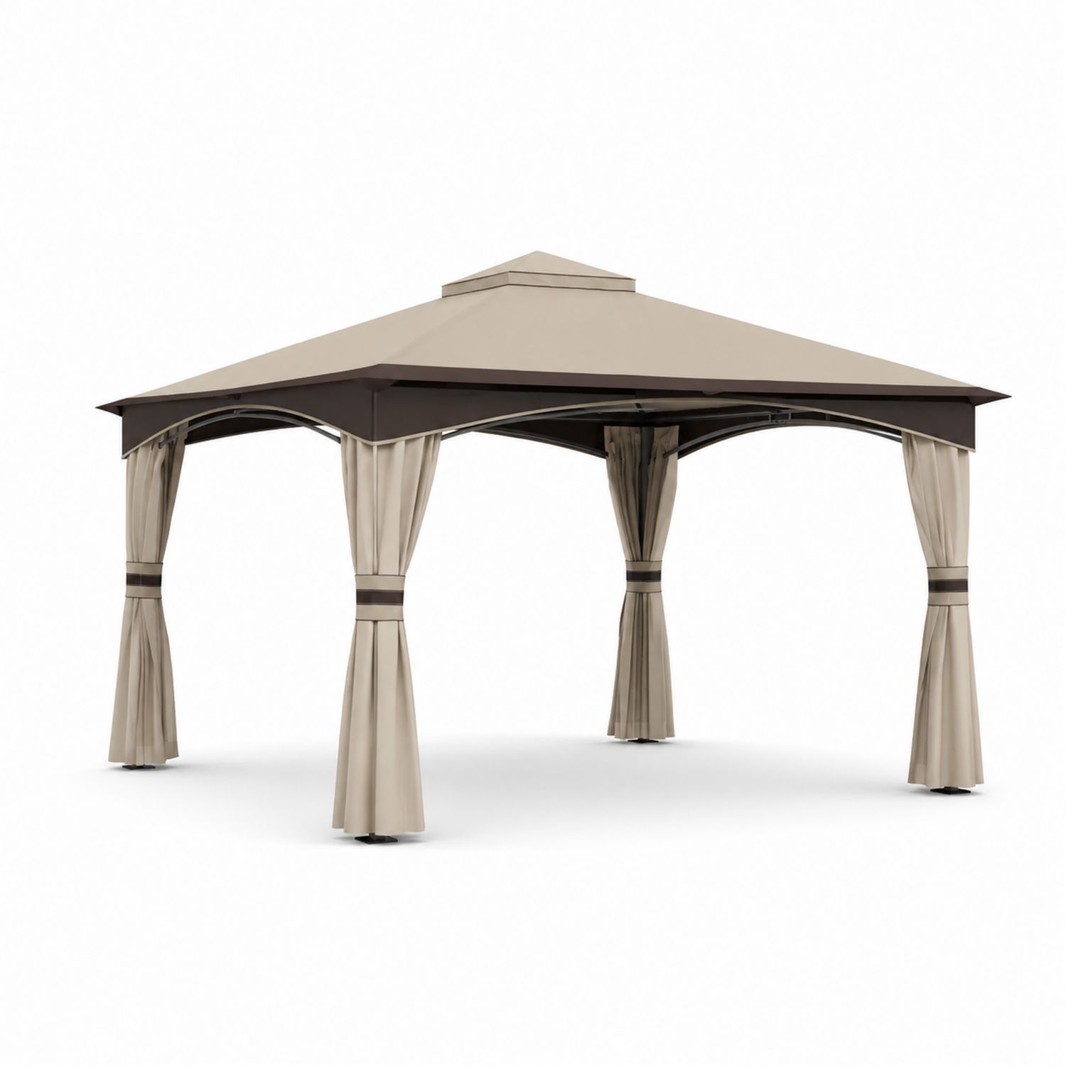Pérgola de Metal y Poliéster Beige 3x3 m