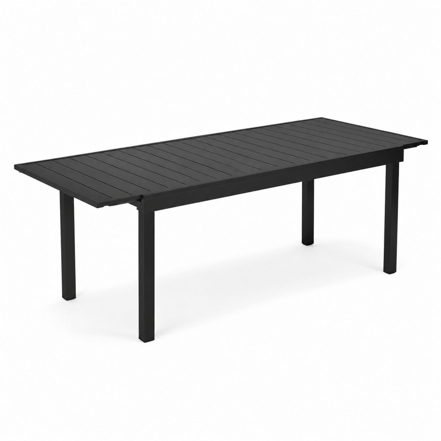 Mesa de aluminio negra para exterior 200x100 cm