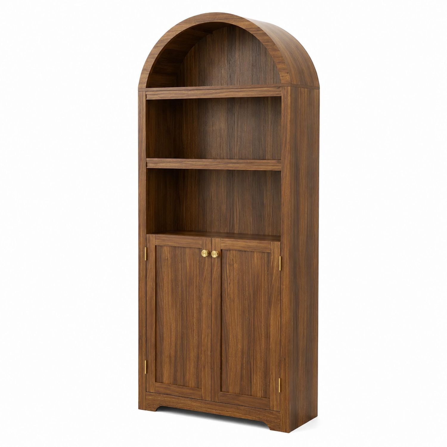Estantería de Madera Arqueada con Puertas