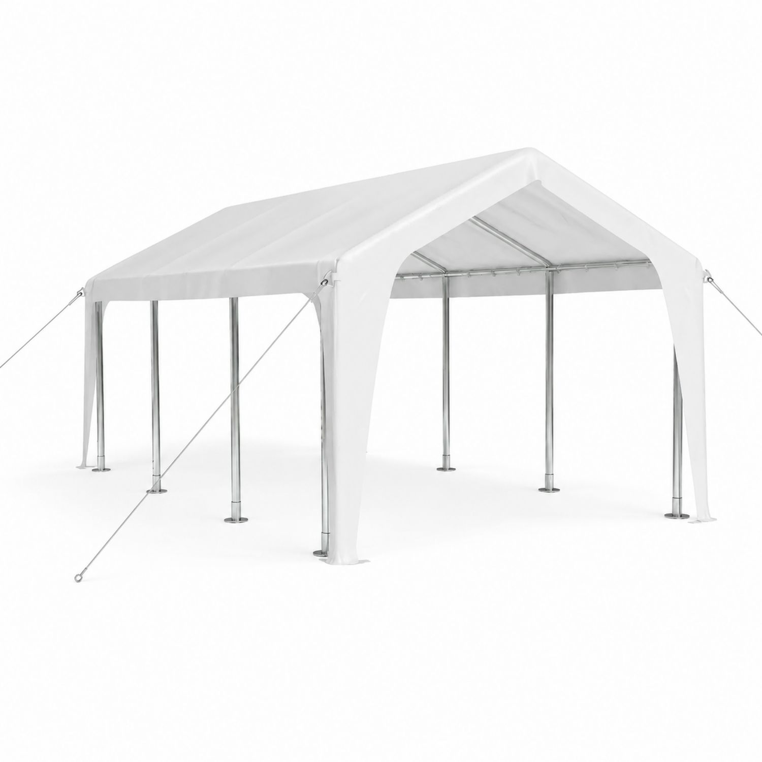 Carpa de Acero Galvanizado 3x6m con Lona de PVC Blanca